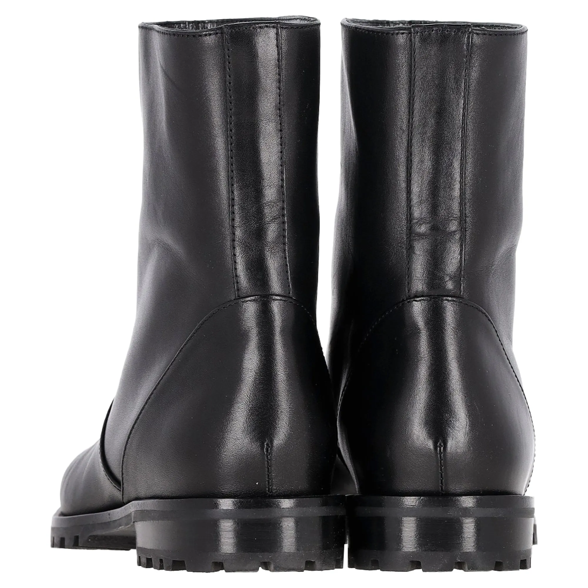 Bottes à la cheville Motosa en cuir de veau noir de Manolo Blahnik