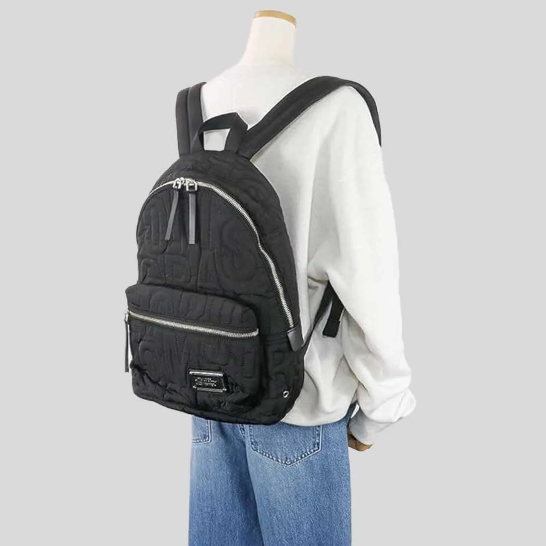 Marc Jacobs Sacs à dos MARC JACOBS Nylon Logo Désordonné Noir 4S4HBP001H02