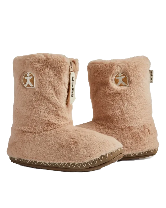 Bottes pantoufles en fausse fourrure Marilyn Classic couleur pain d'épices