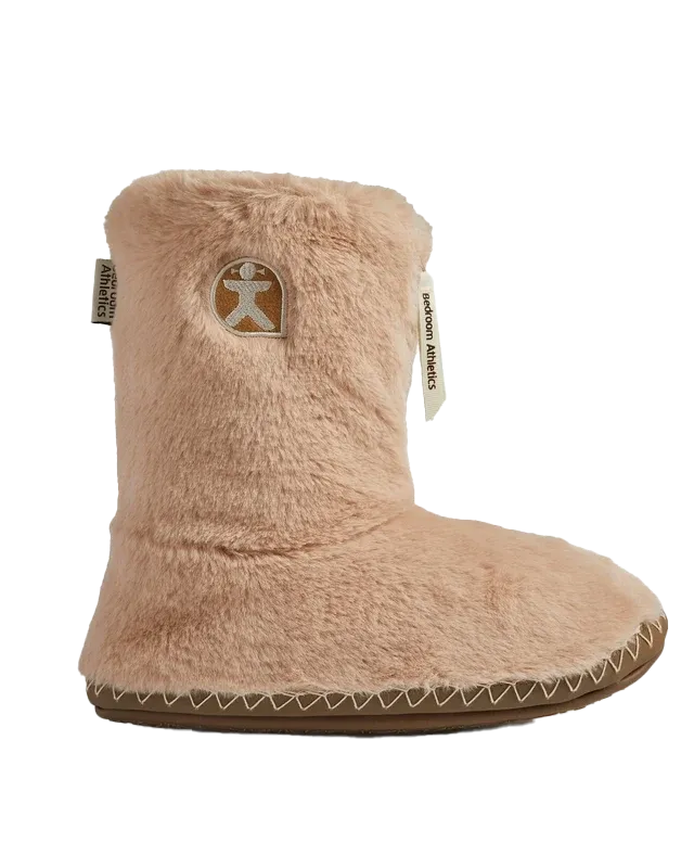 Bottes pantoufles en fausse fourrure Marilyn Classic couleur pain d'épices