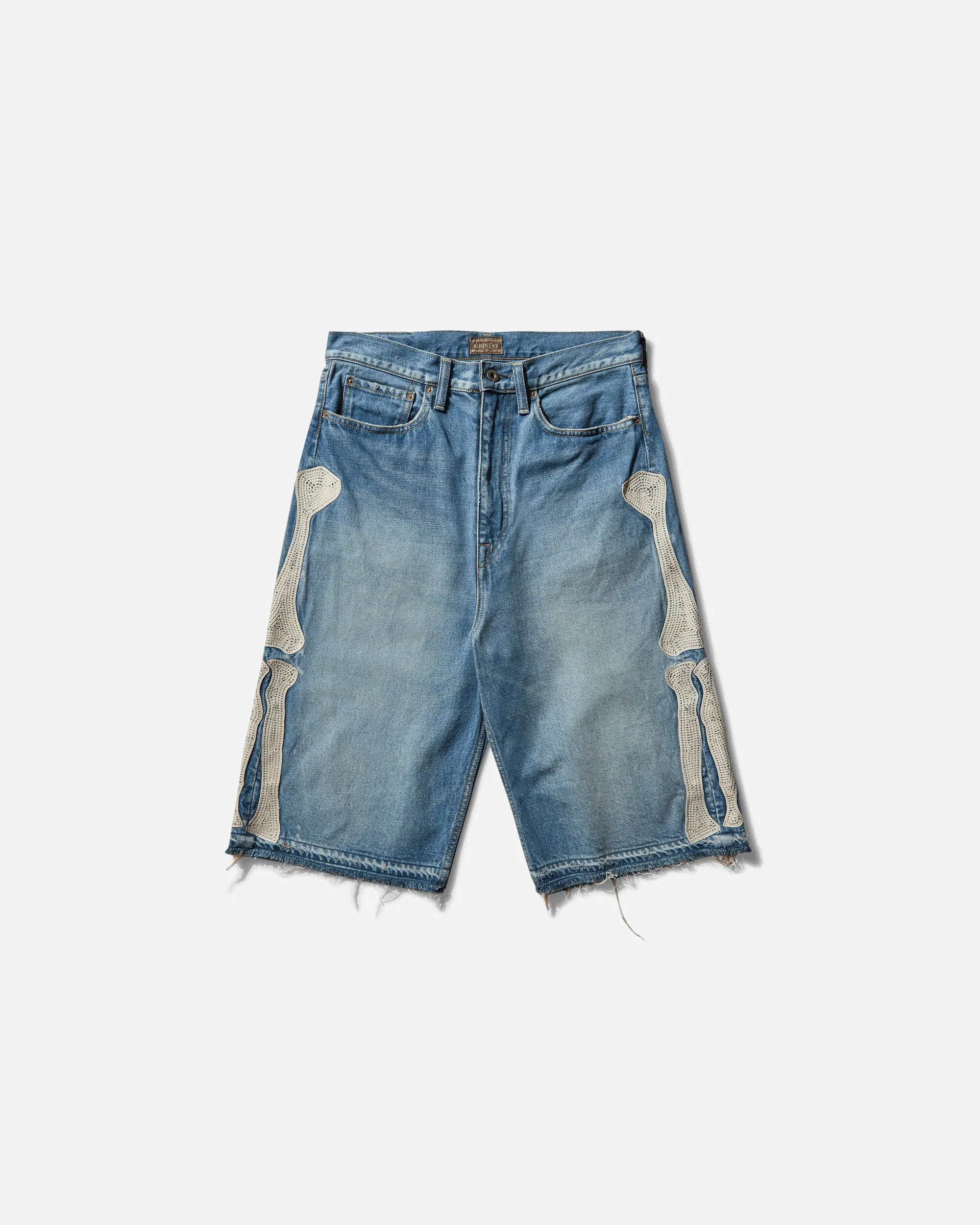 Short en jean pour homme 14 oz 5 poches (Bone) Bleu