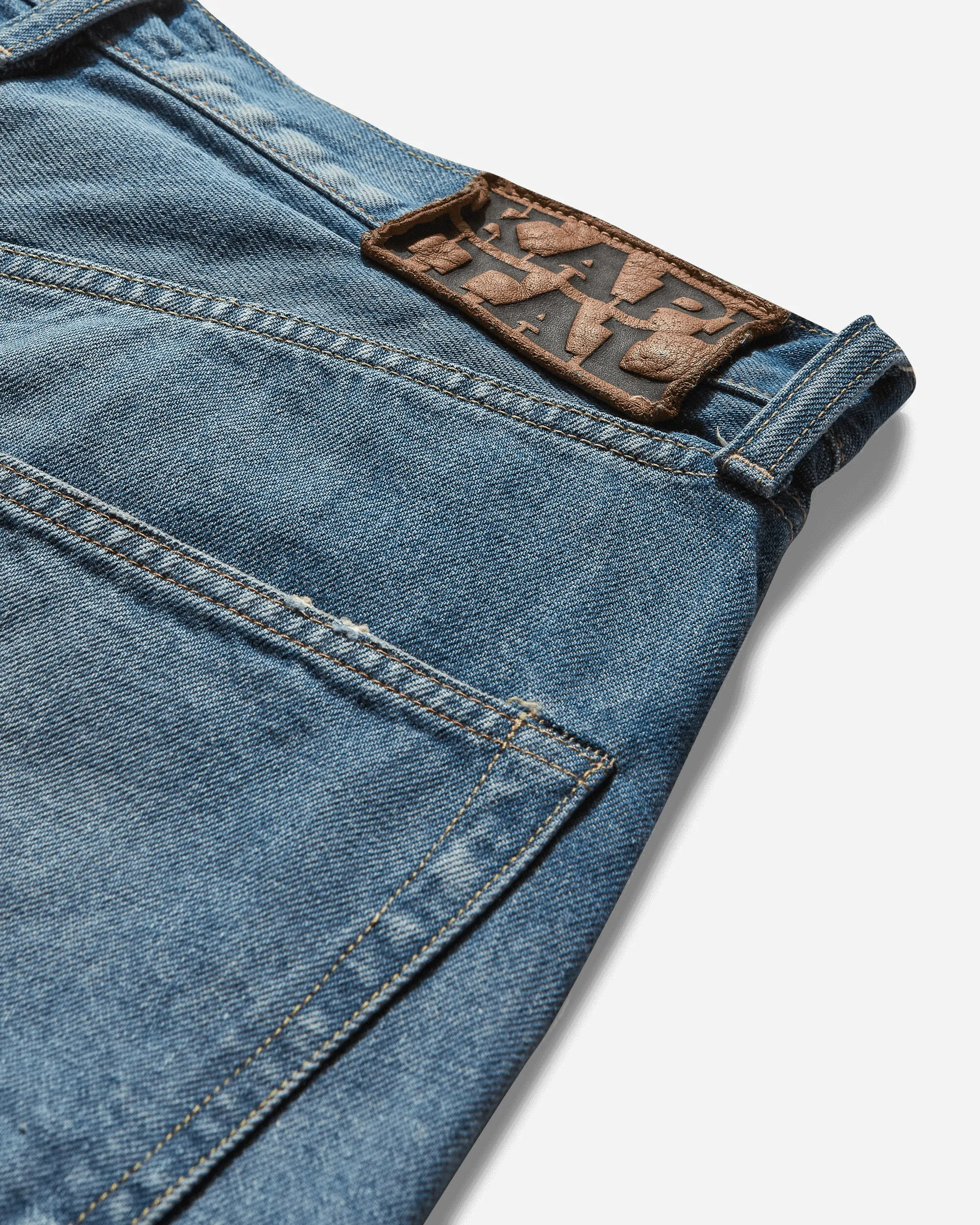 Short en jean pour homme 14 oz 5 poches (Bone) Bleu