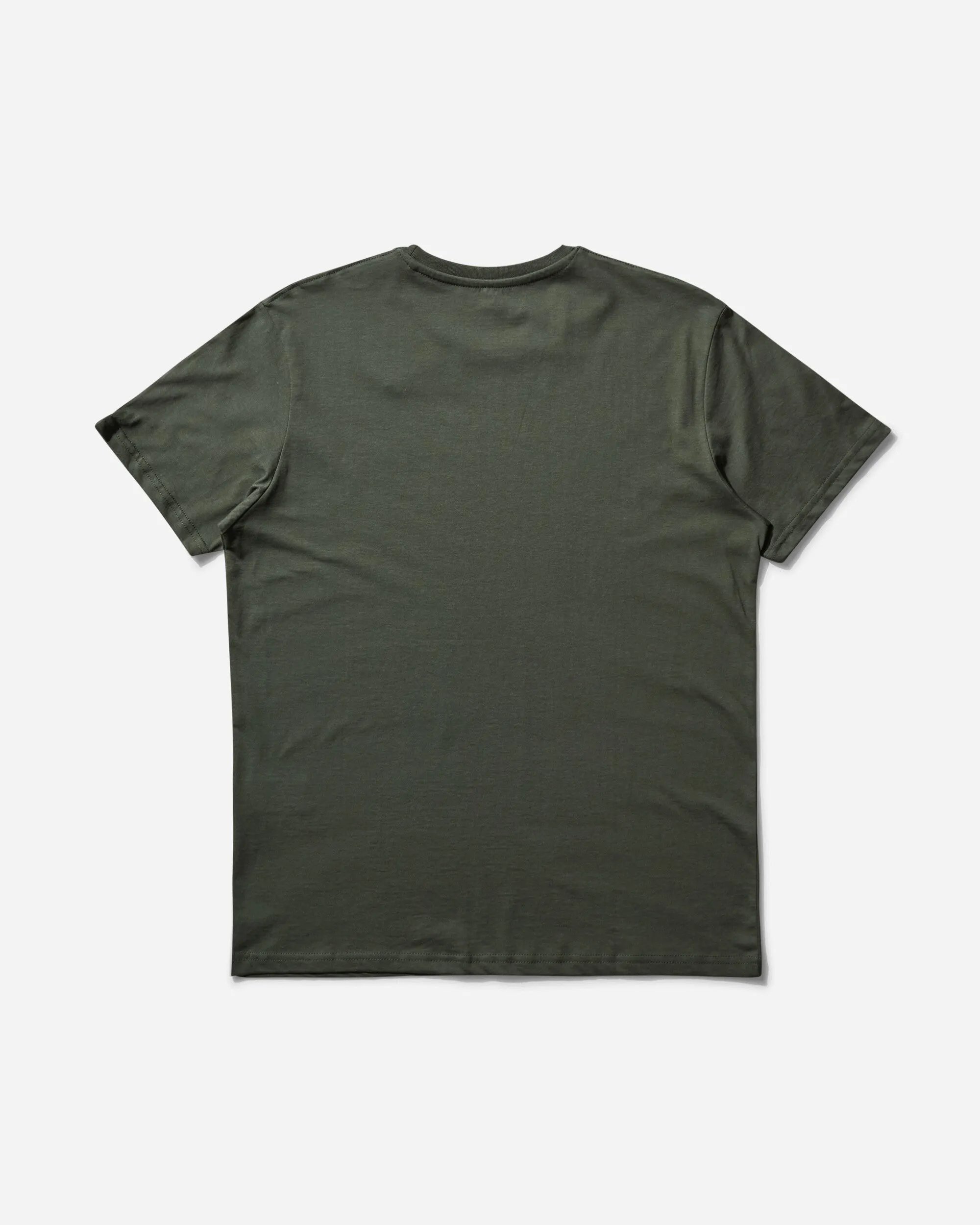 T-shirt basique pour homme avec petit logo - Vert olive foncé