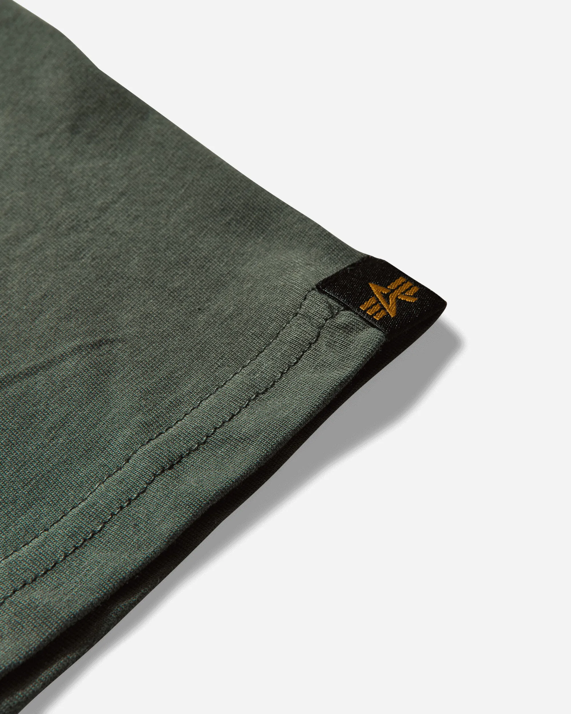 T-shirt basique pour homme avec petit logo - Vert olive foncé