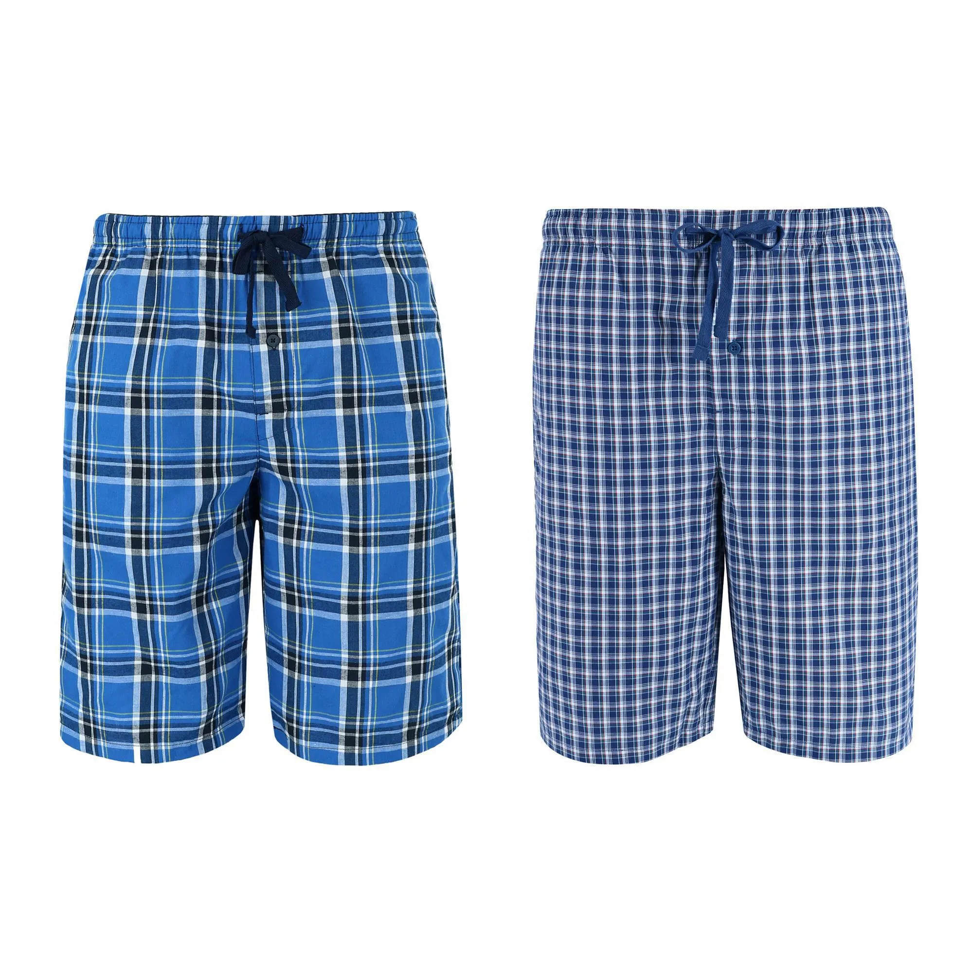 Pyjama en coton tissé pour hommes grandes tailles - Shorts de nuit (Lot de 2)