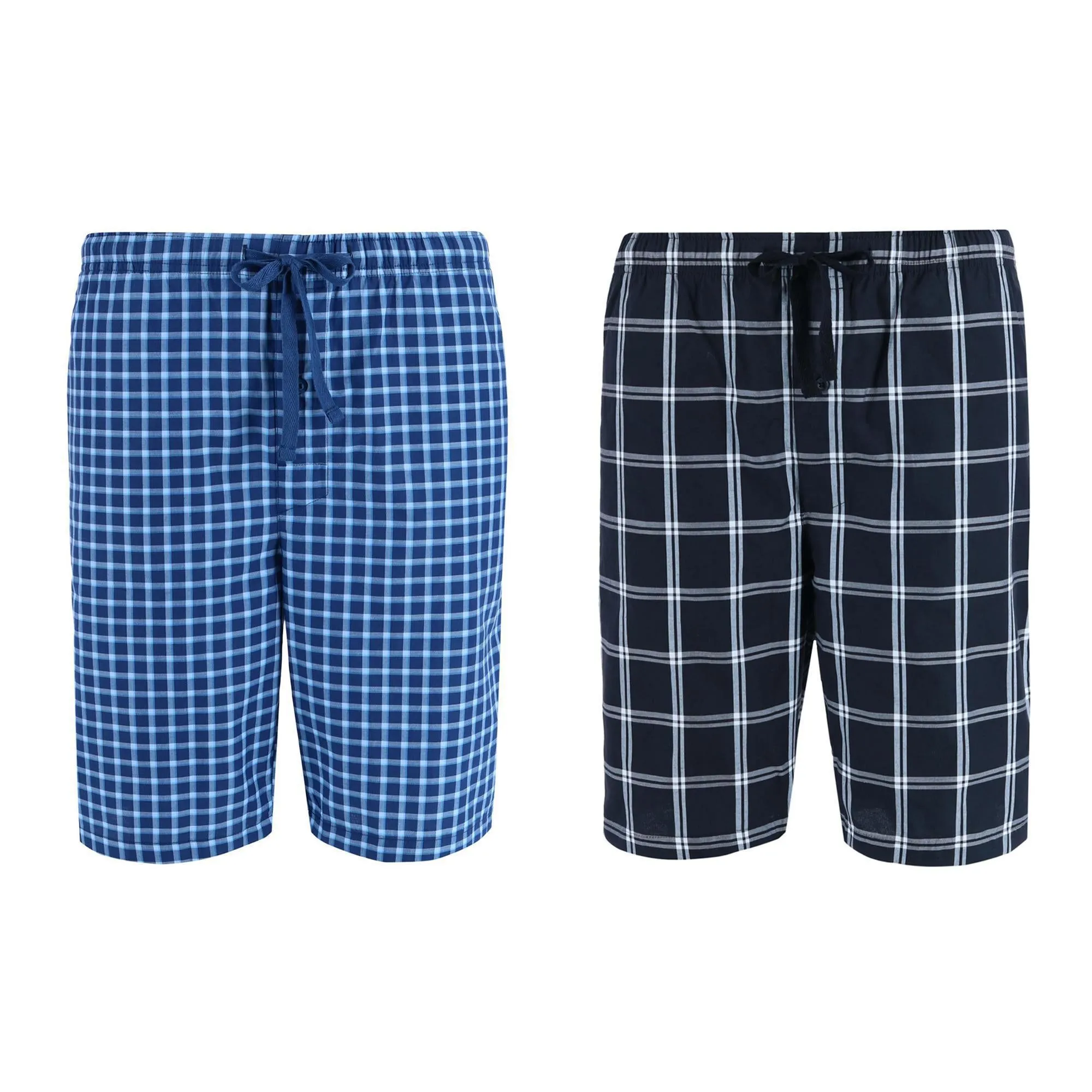 Pyjama en coton tissé pour hommes grandes tailles - Shorts de nuit (Lot de 2)