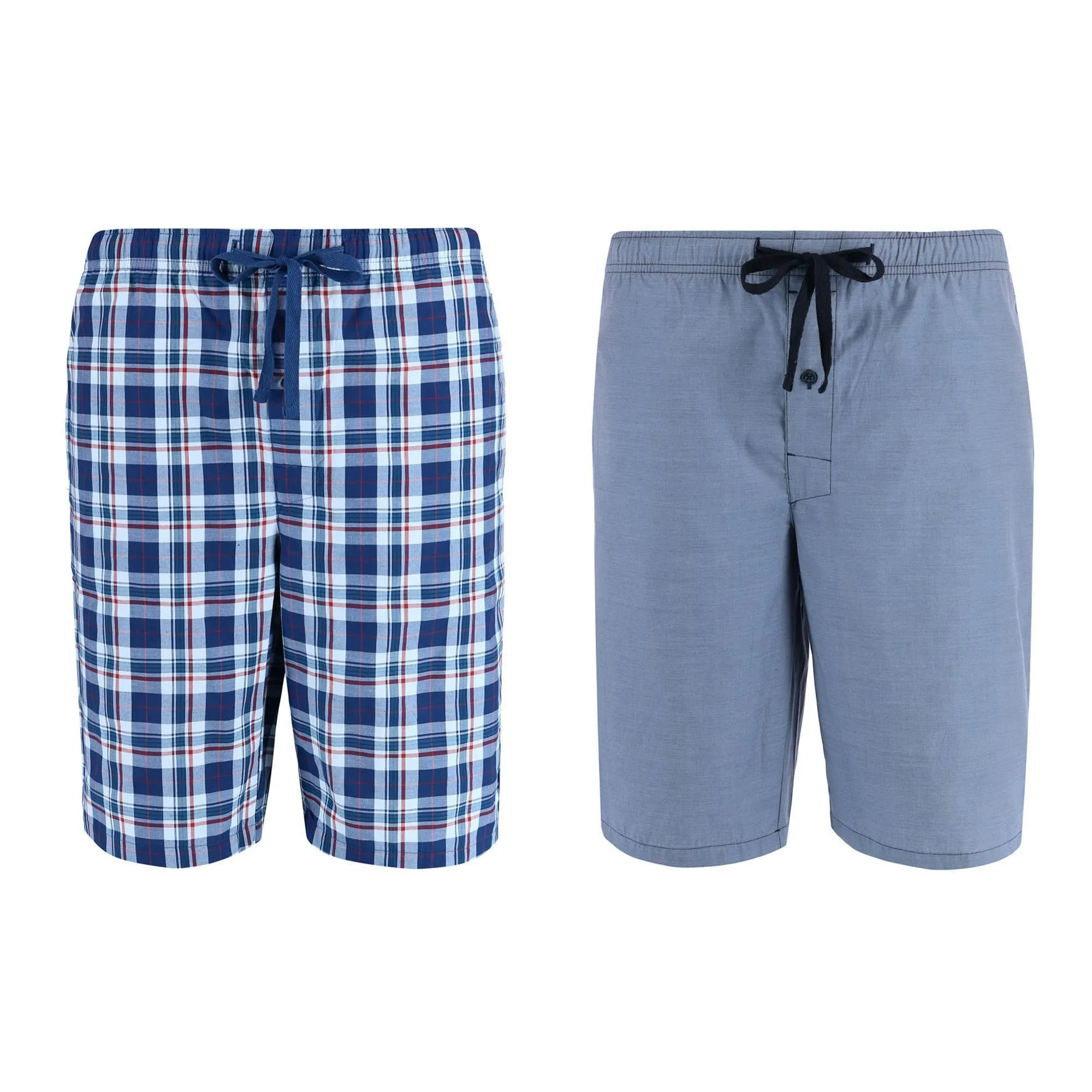 Pyjama en coton tissé pour hommes grandes tailles - Shorts de nuit (Lot de 2)
