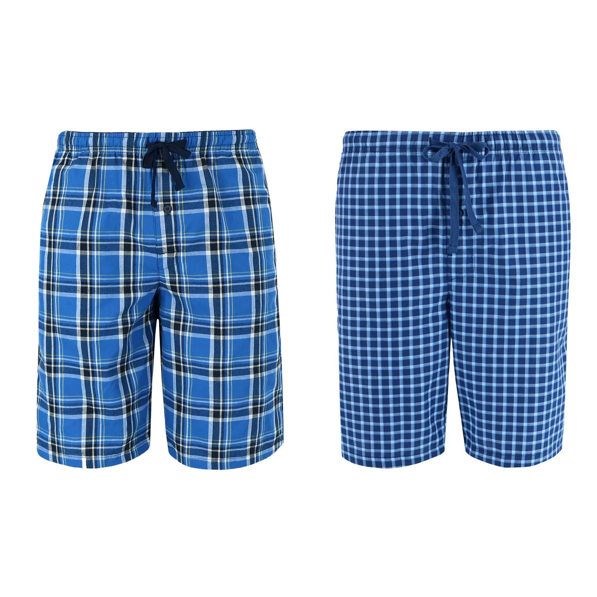 Pyjama en coton tissé pour hommes grandes tailles - Shorts de nuit (Lot de 2)