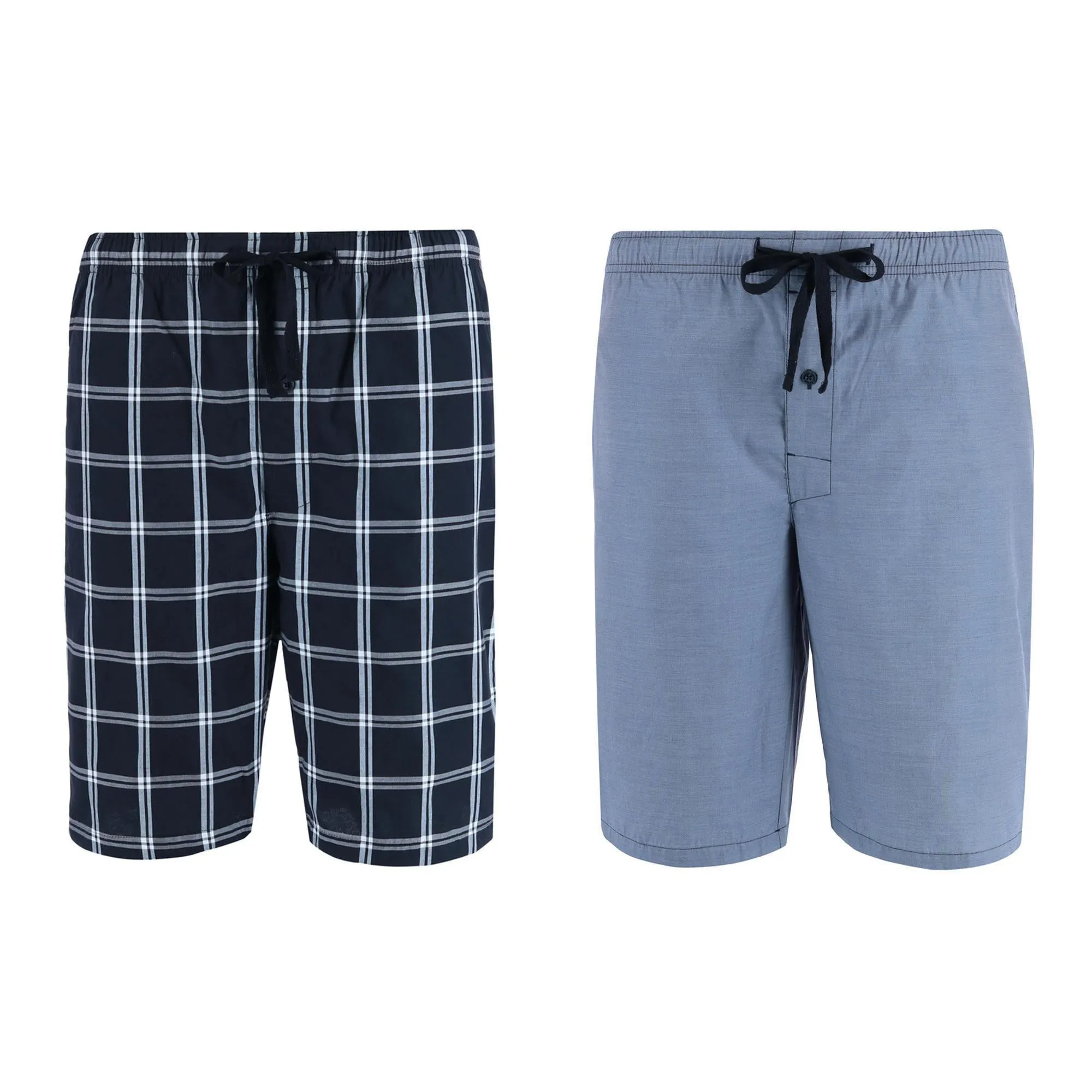 Pyjama en coton tissé pour hommes grandes tailles - Shorts de nuit (Lot de 2)
