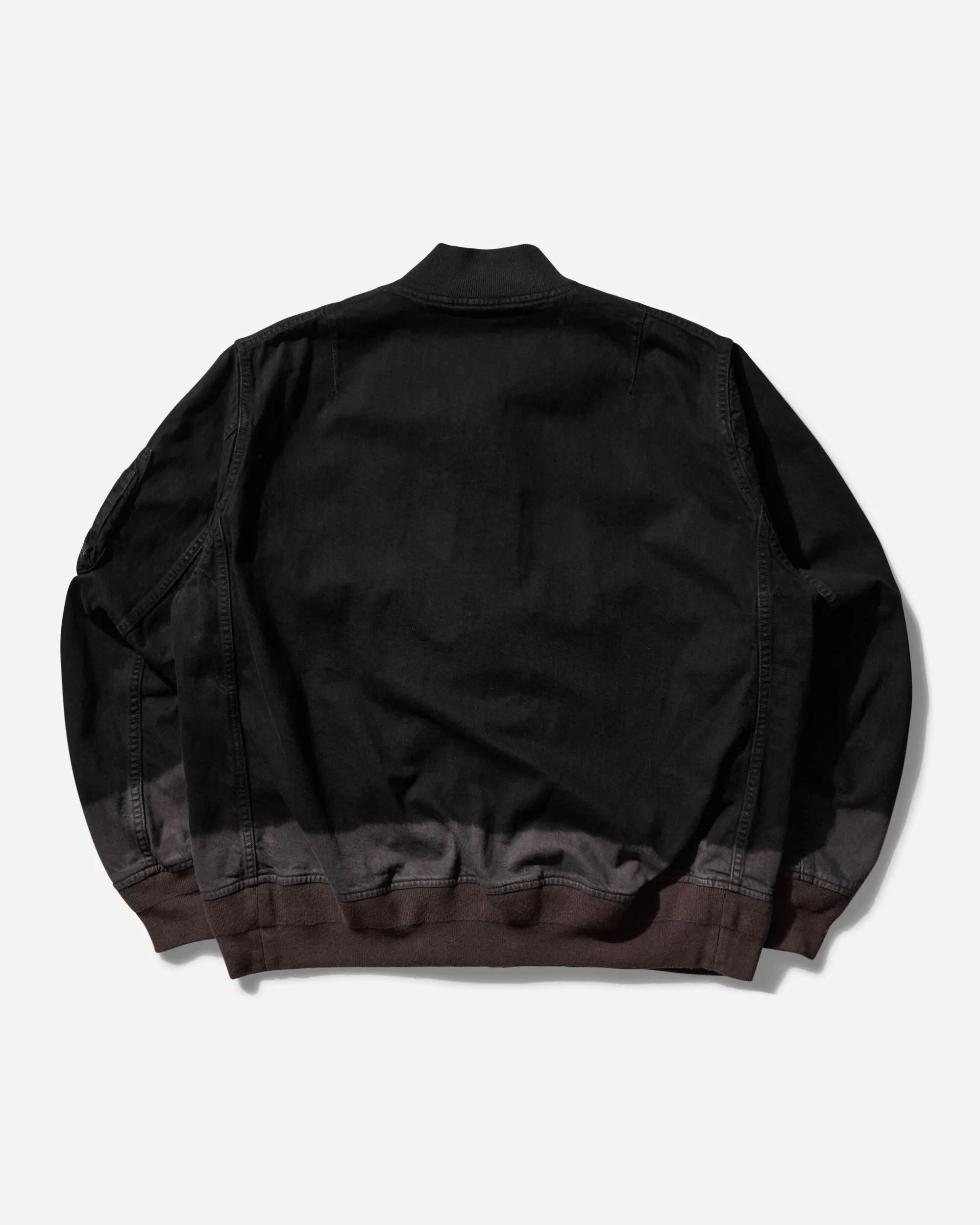 Veste bomber teint en pièce pour homme - Noir