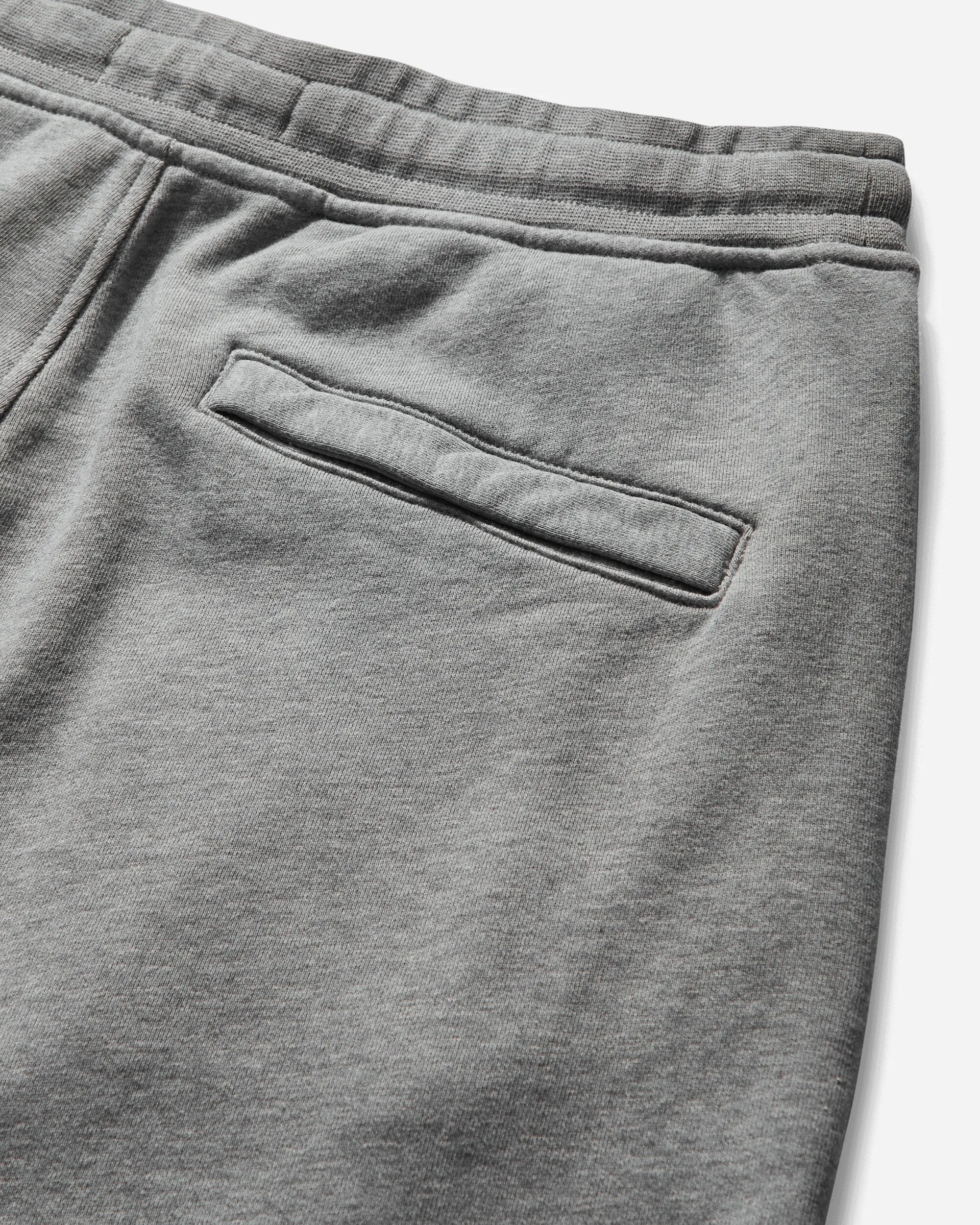 Short en molleton de coton teint vêtement pour homme gris mélangé