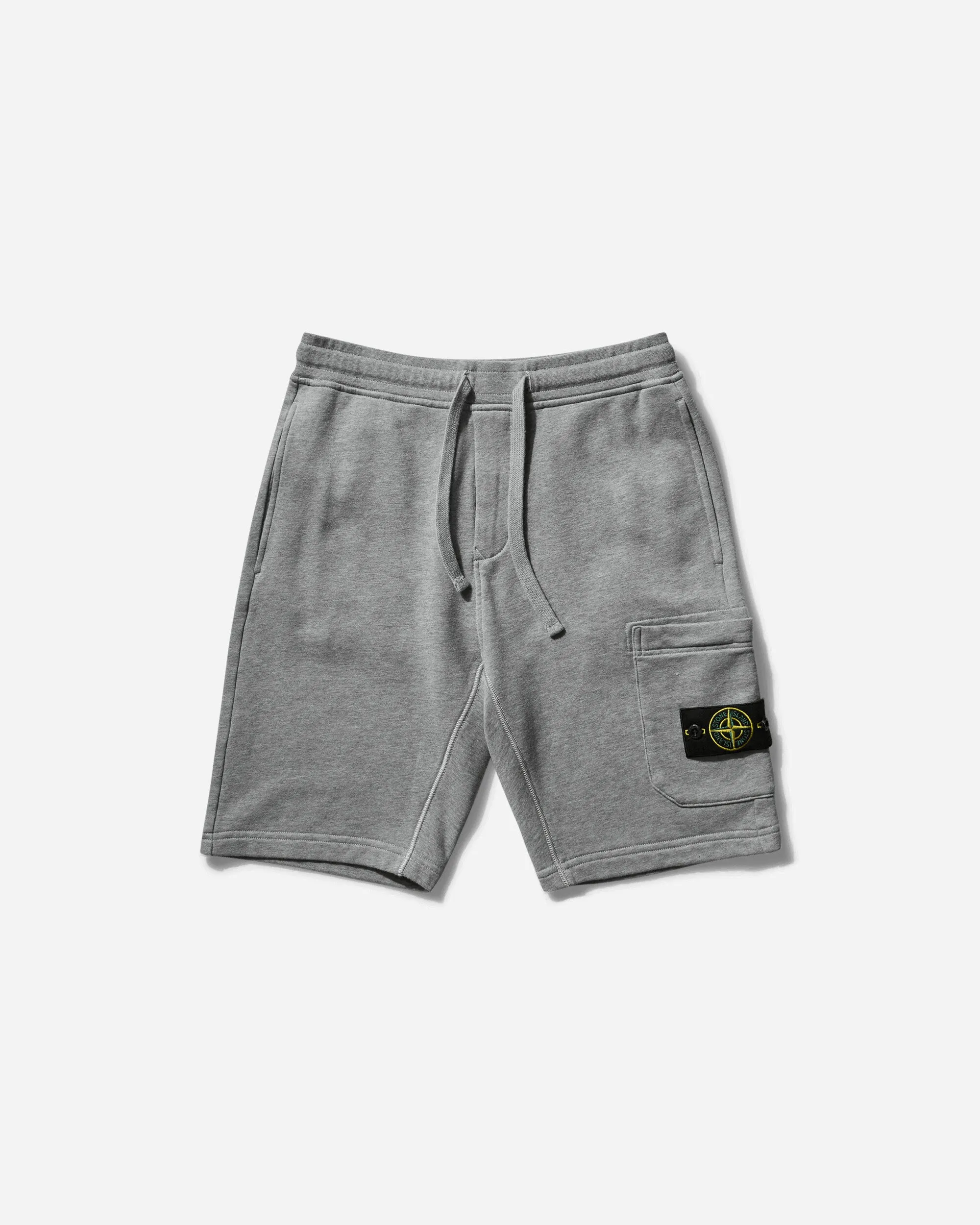 Short en molleton de coton teint vêtement pour homme gris mélangé