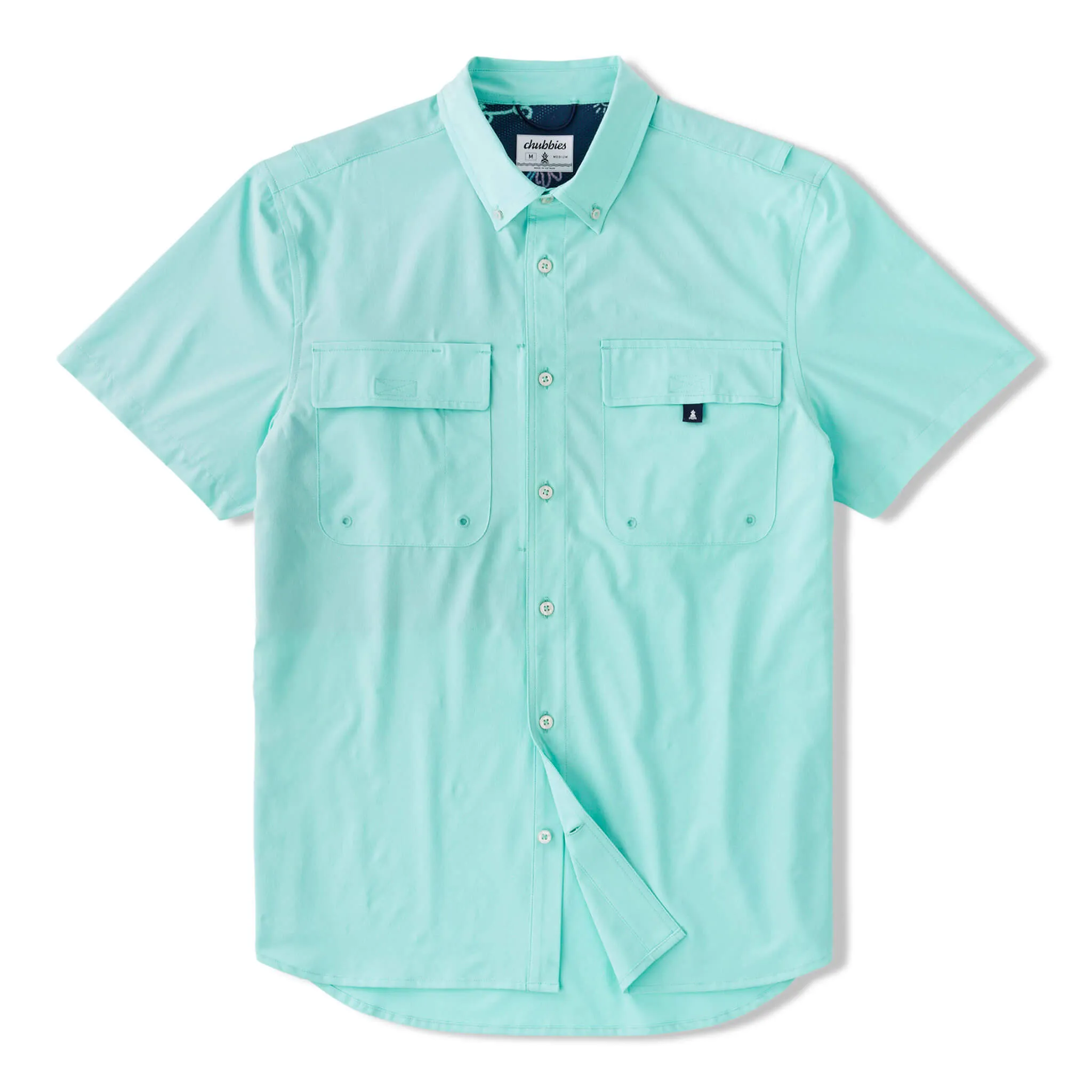 Chemise de sport à manches courtes Johnnie-O Chubbies The I See the Foam - Sarcelle - Uni