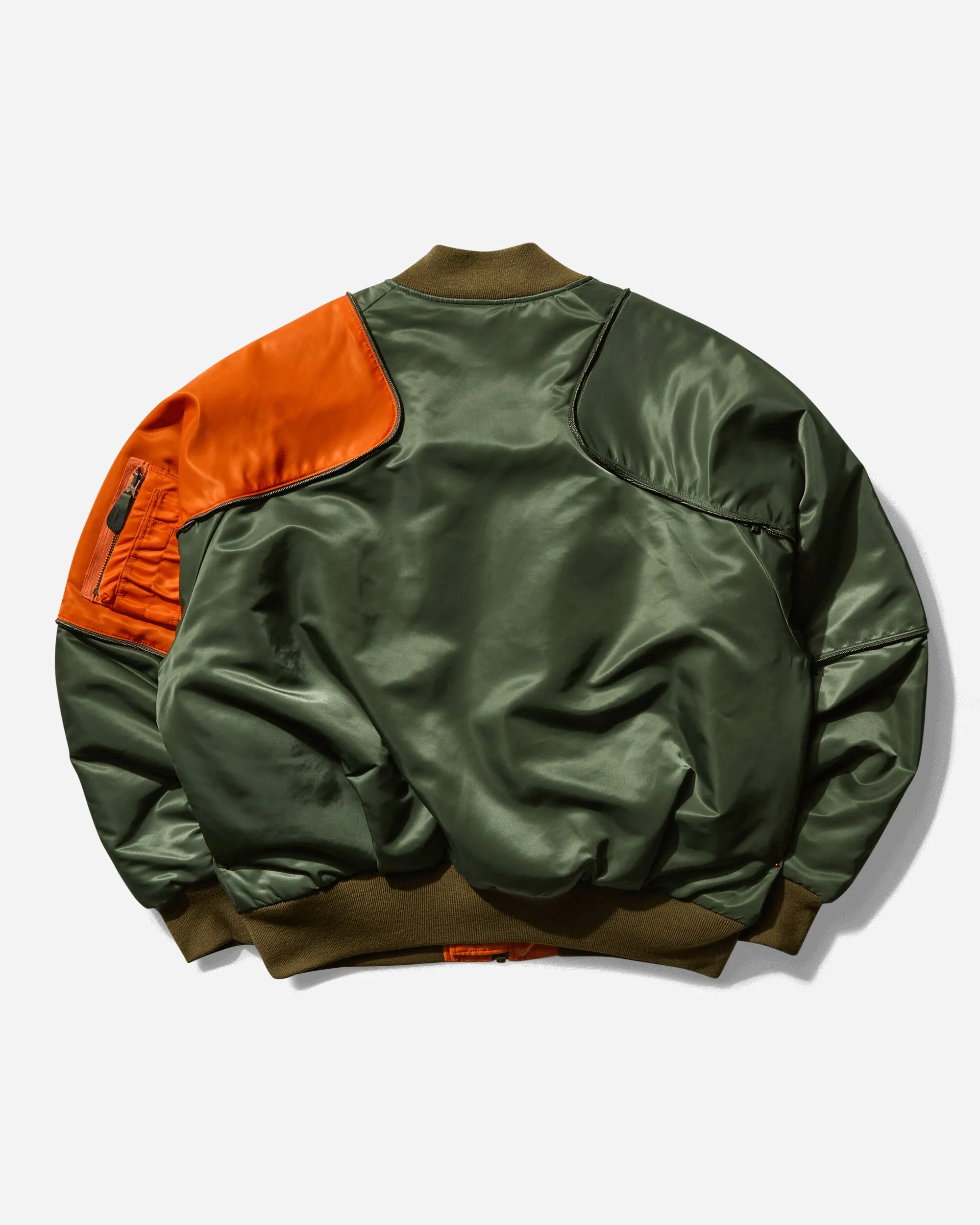 Veste bomber MA-1 en nylon pour hommes couleur kaki