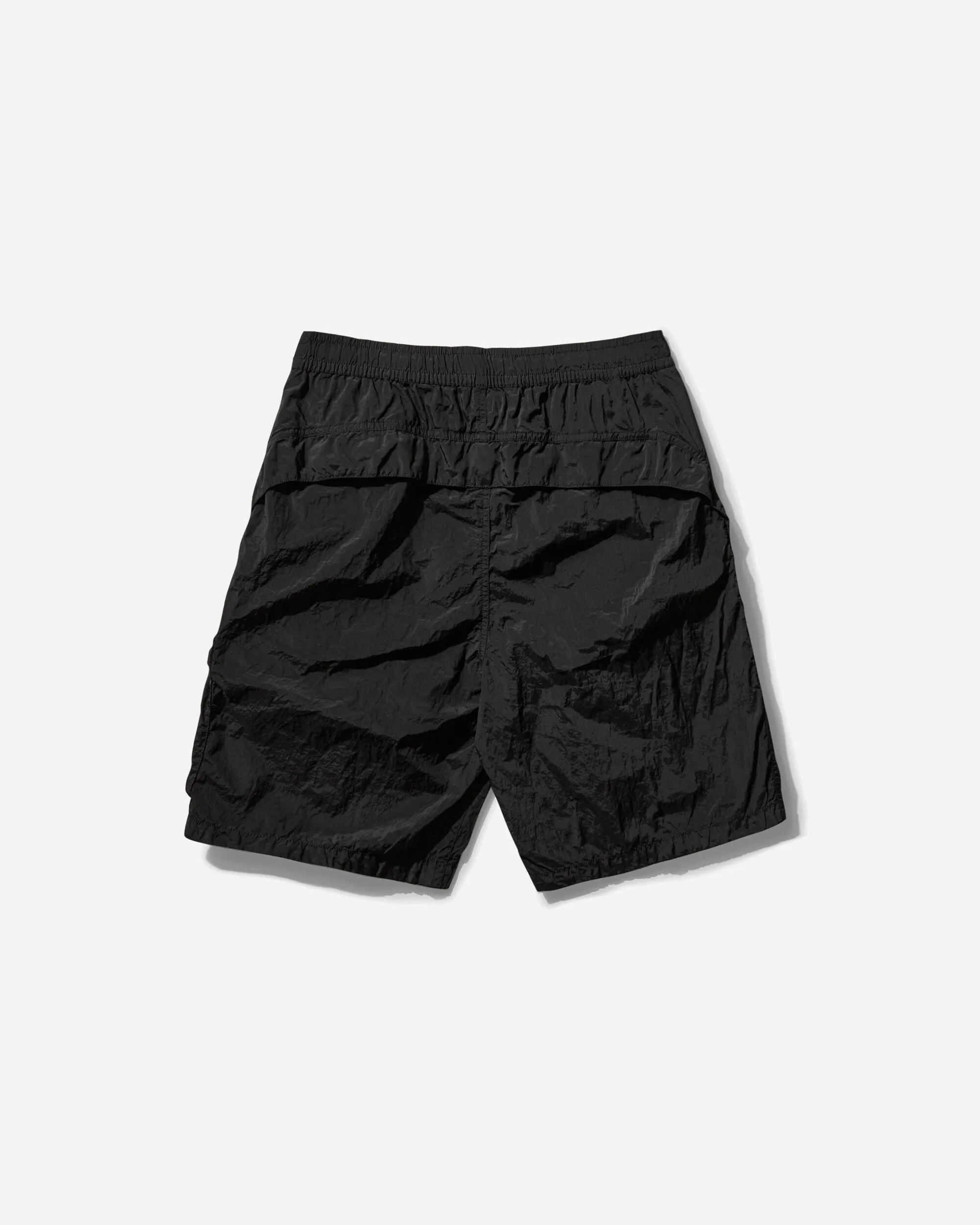 Short cargo en nylon et métal pour hommes - Noir