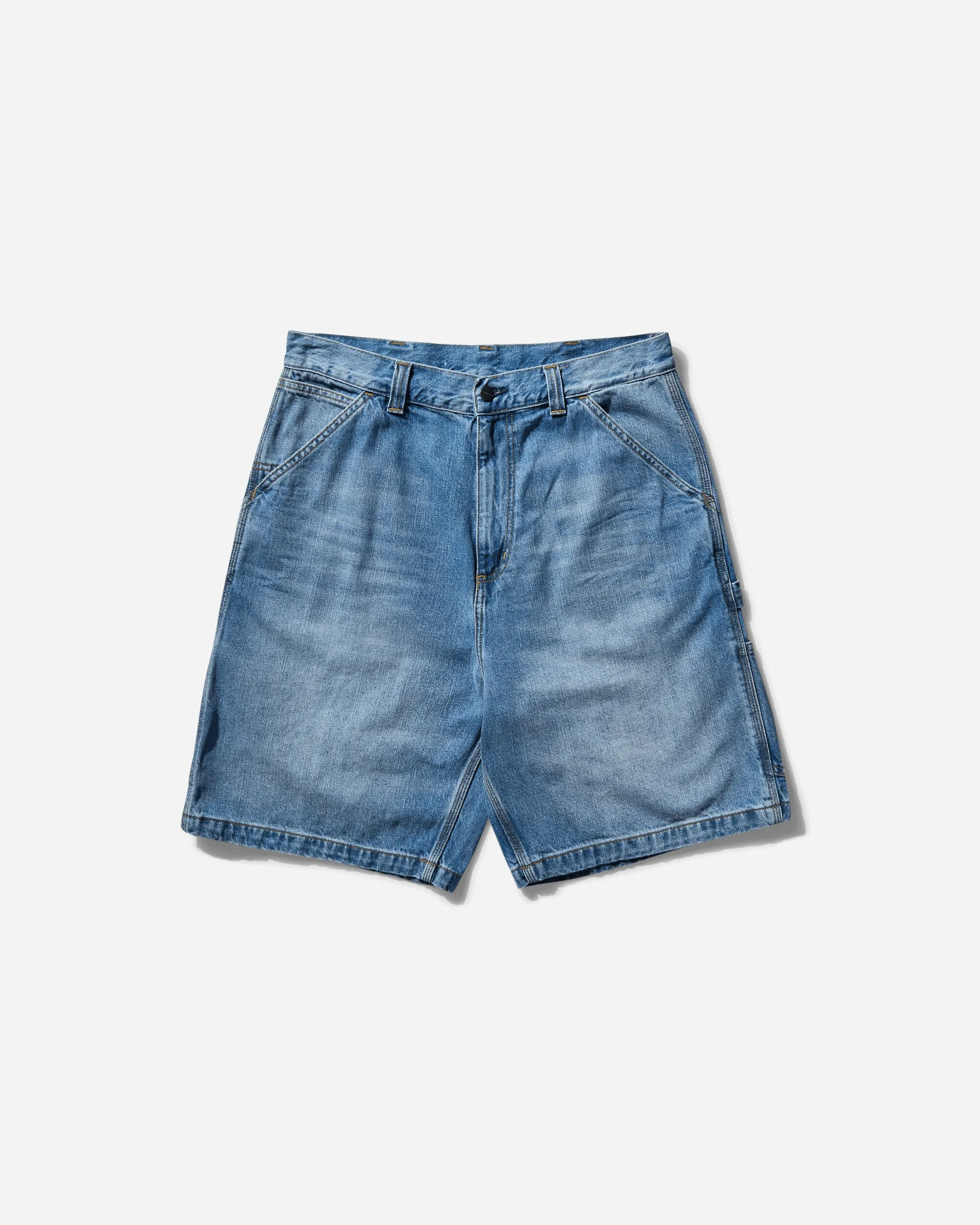 Short de sport OG pour homme avec genouillère unique - Bleu (Lavé éclaté)