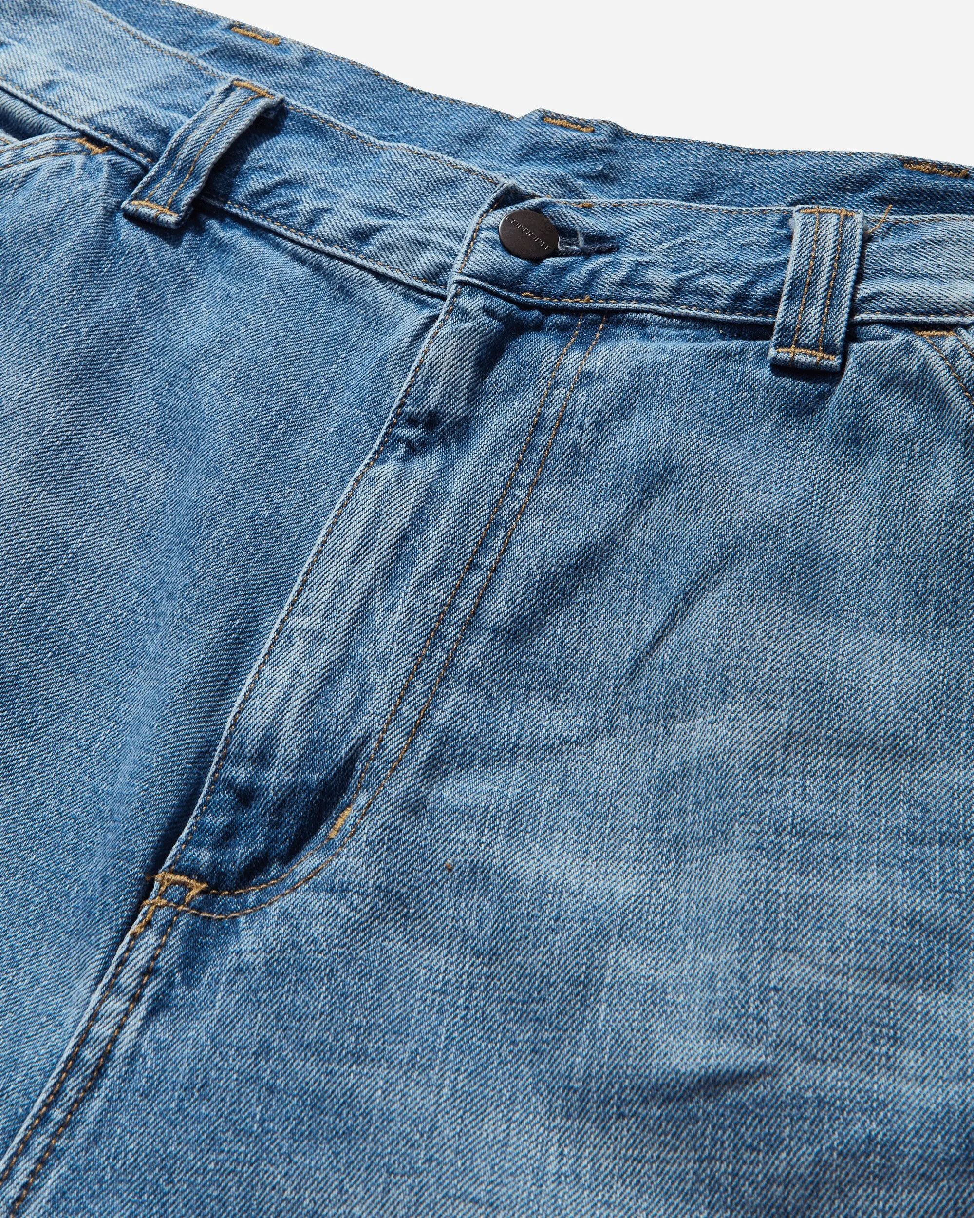 Short de sport OG pour homme avec genouillère unique - Bleu (Lavé éclaté)