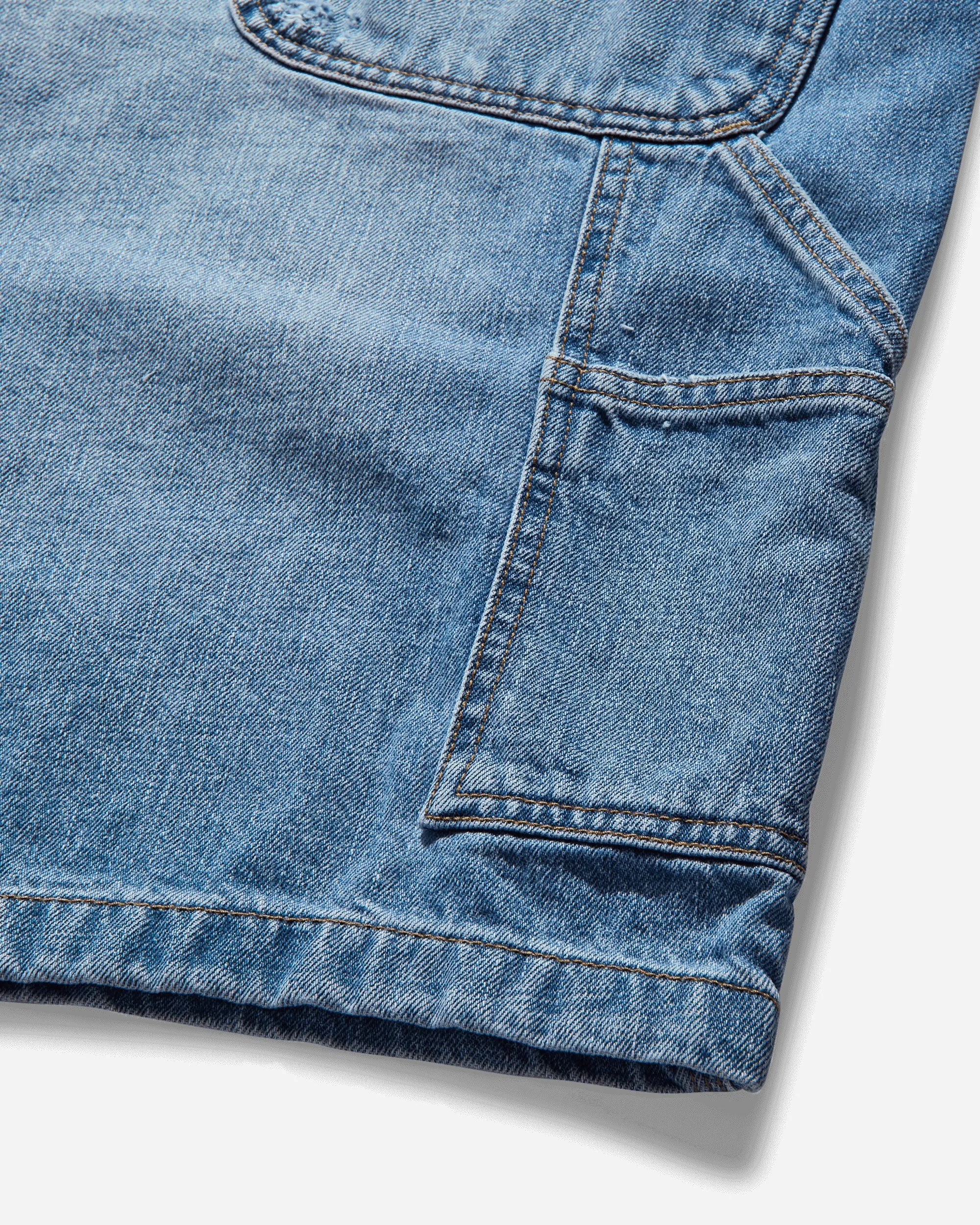 Short de sport OG pour homme avec genouillère unique - Bleu (Lavé éclaté)