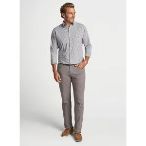 Mens Peter Millar Peter Millar Hanford Performance Twill Classic Fit Sport Shirt - Black*