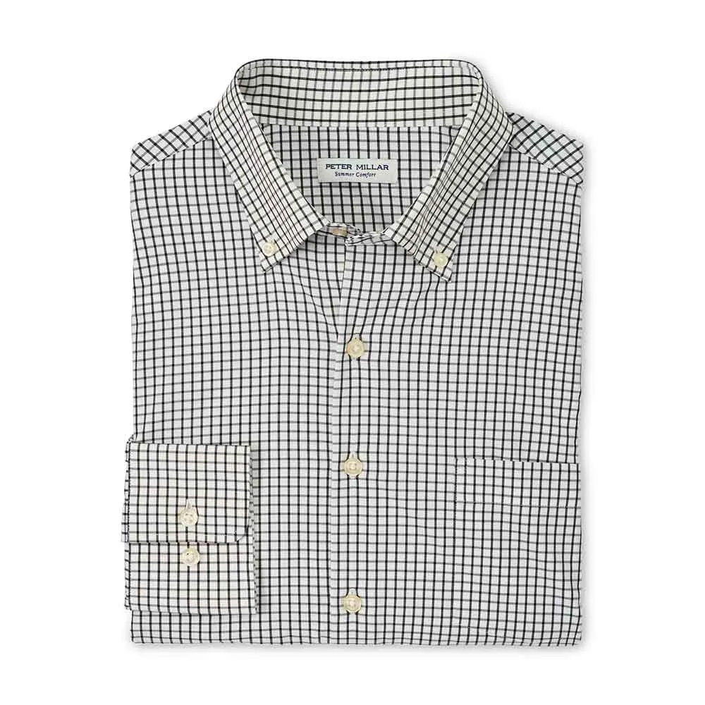 Chemise de sport classique ajustée Peter Millar Hanford Performance Twill - Noir*