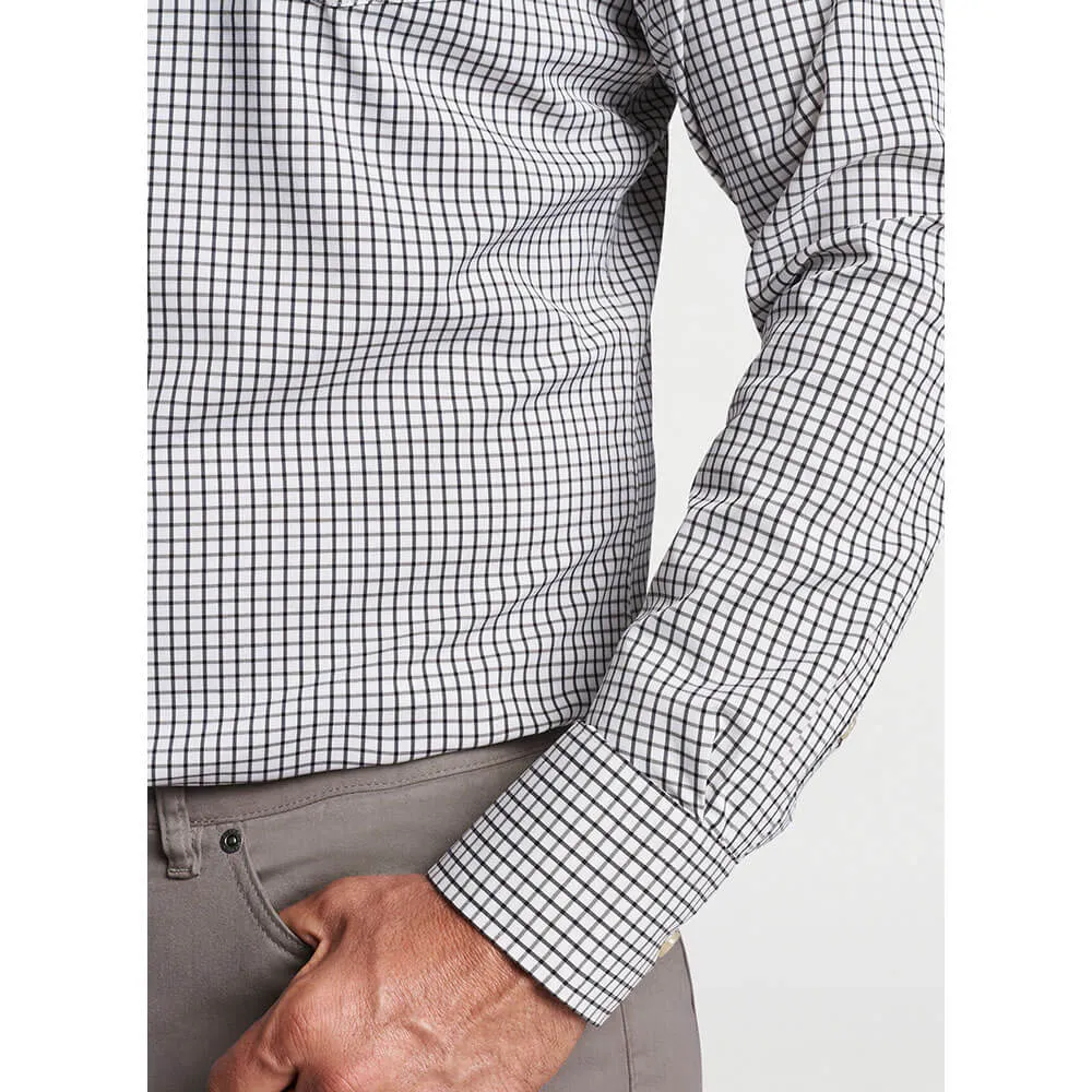 Chemise de sport classique ajustée Peter Millar Hanford Performance Twill - Noir*