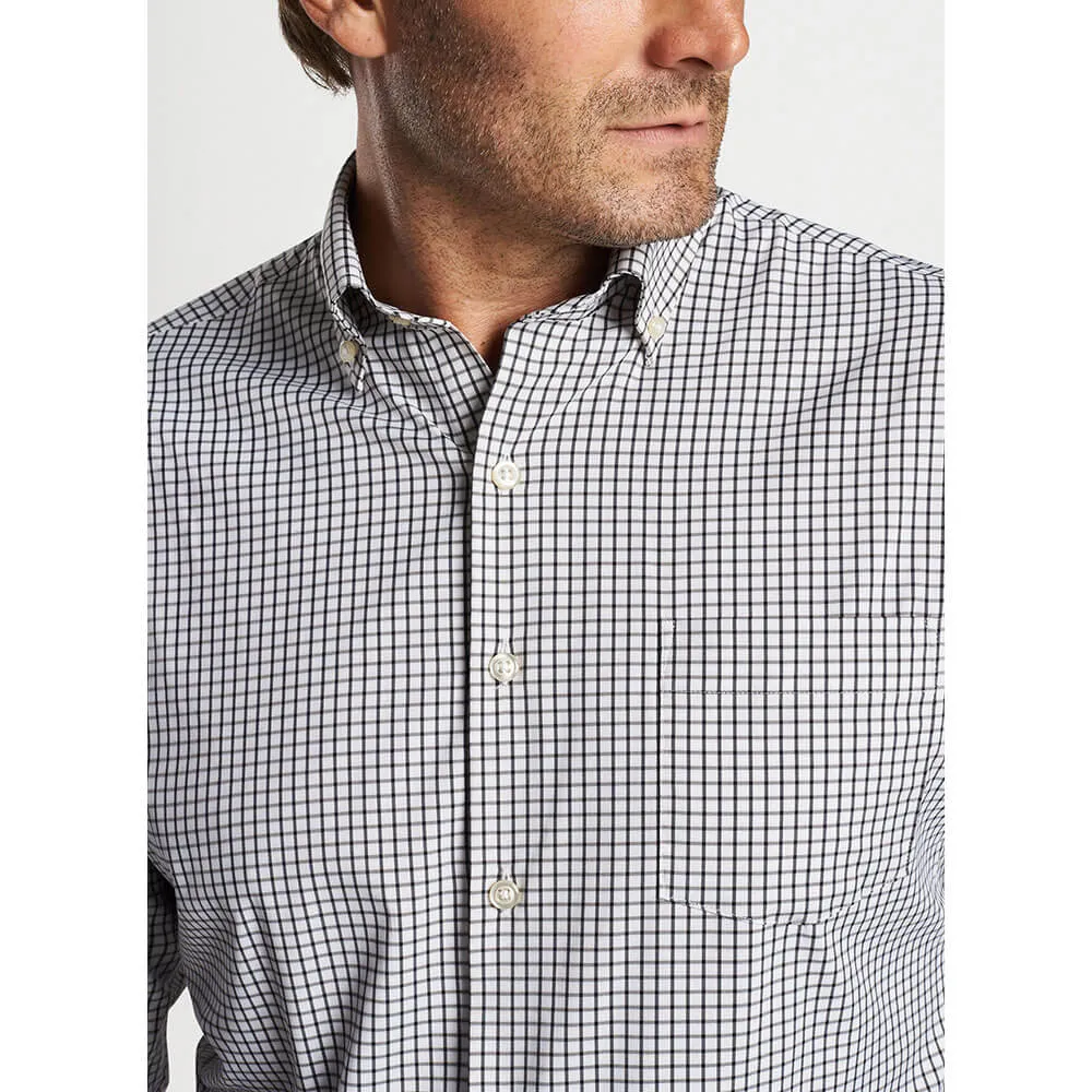Chemise de sport classique ajustée Peter Millar Hanford Performance Twill - Noir*