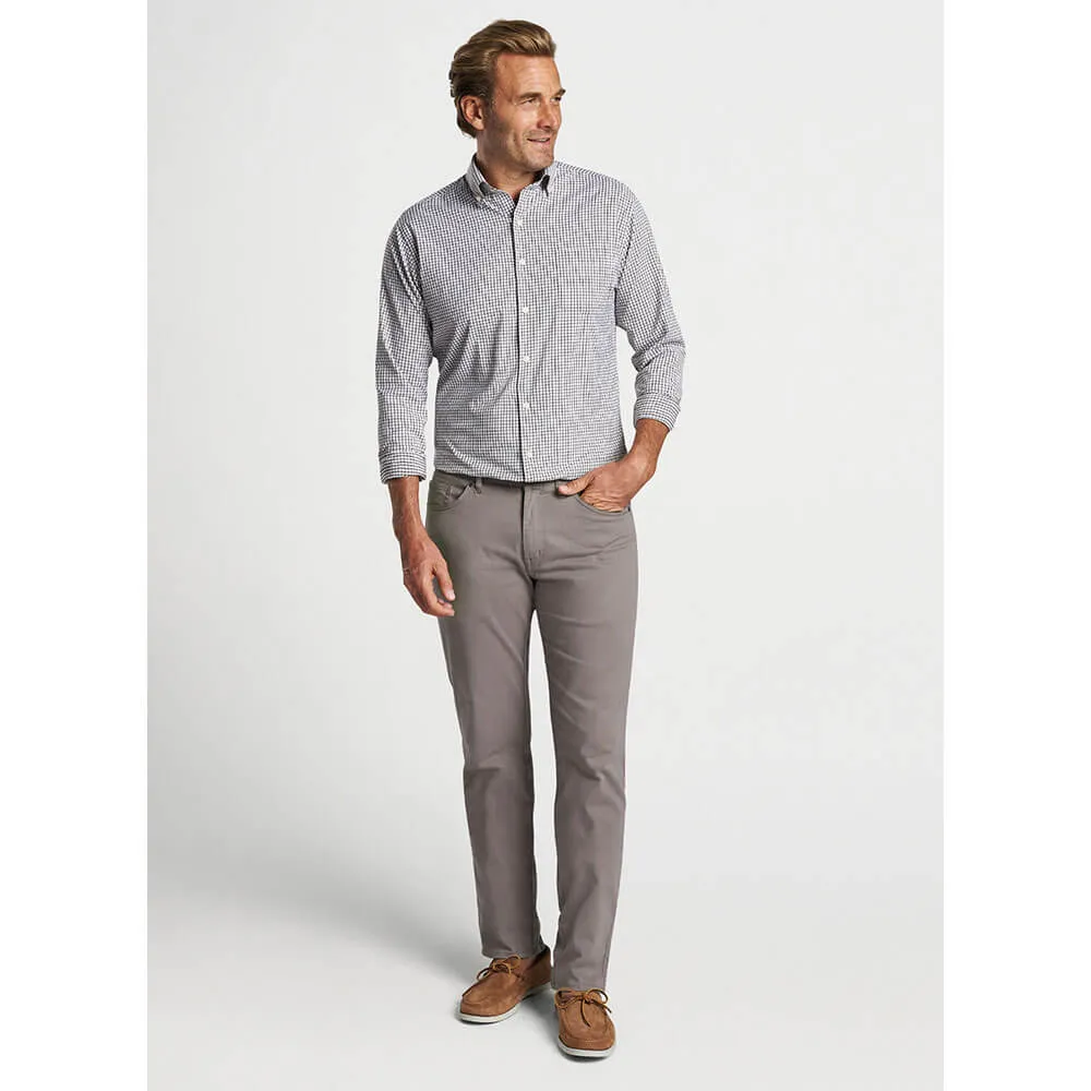 Chemise de sport classique ajustée Peter Millar Hanford Performance Twill - Noir*