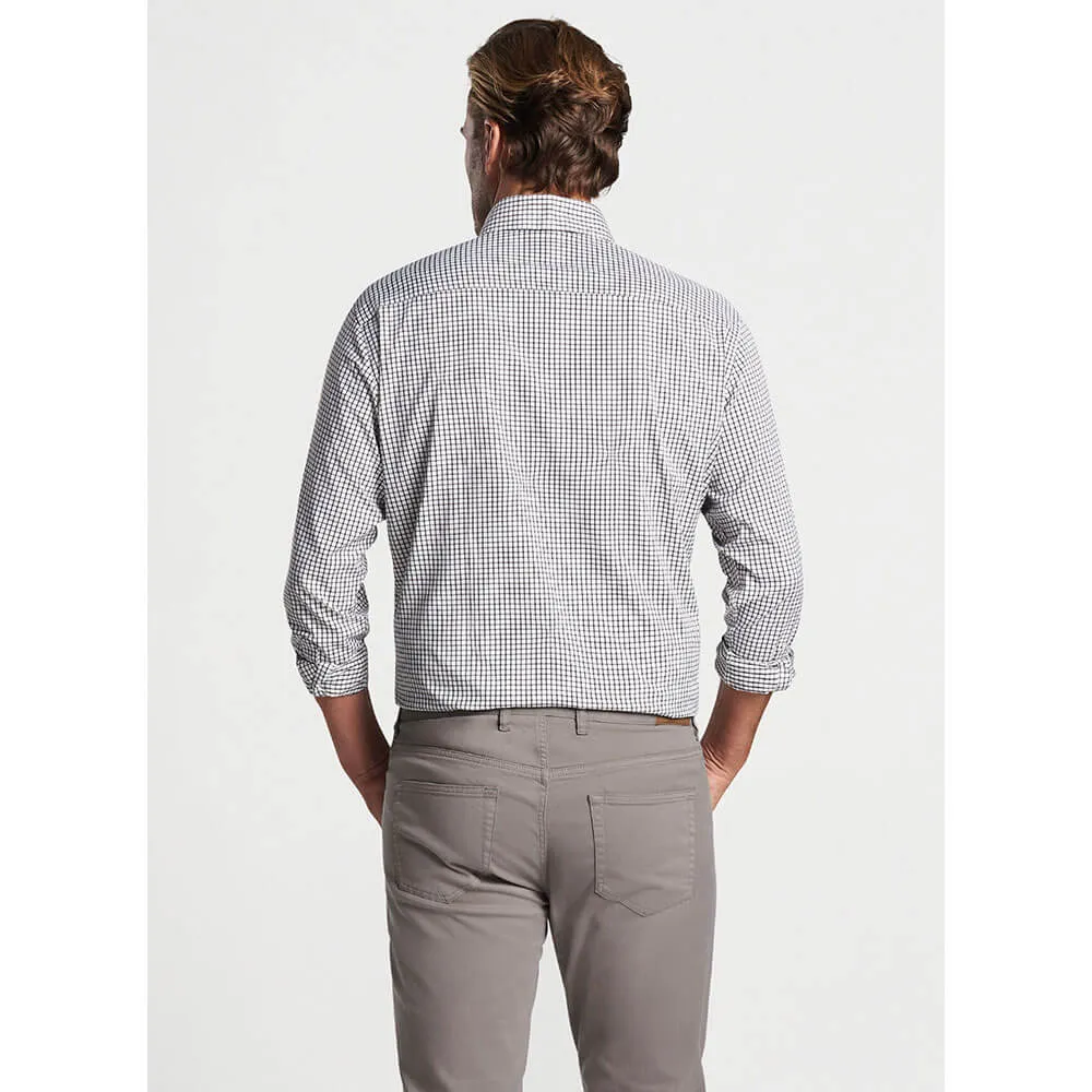 Chemise de sport classique ajustée Peter Millar Hanford Performance Twill - Noir*