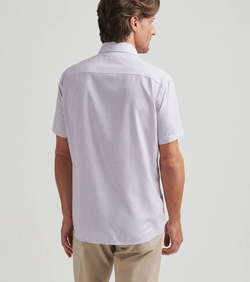 Chemise de sport en popeline performance Hudson pour hommes Peter Millar - Rose Palmer