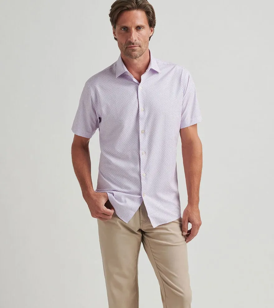 Chemise de sport en popeline performance Hudson pour hommes Peter Millar - Rose Palmer