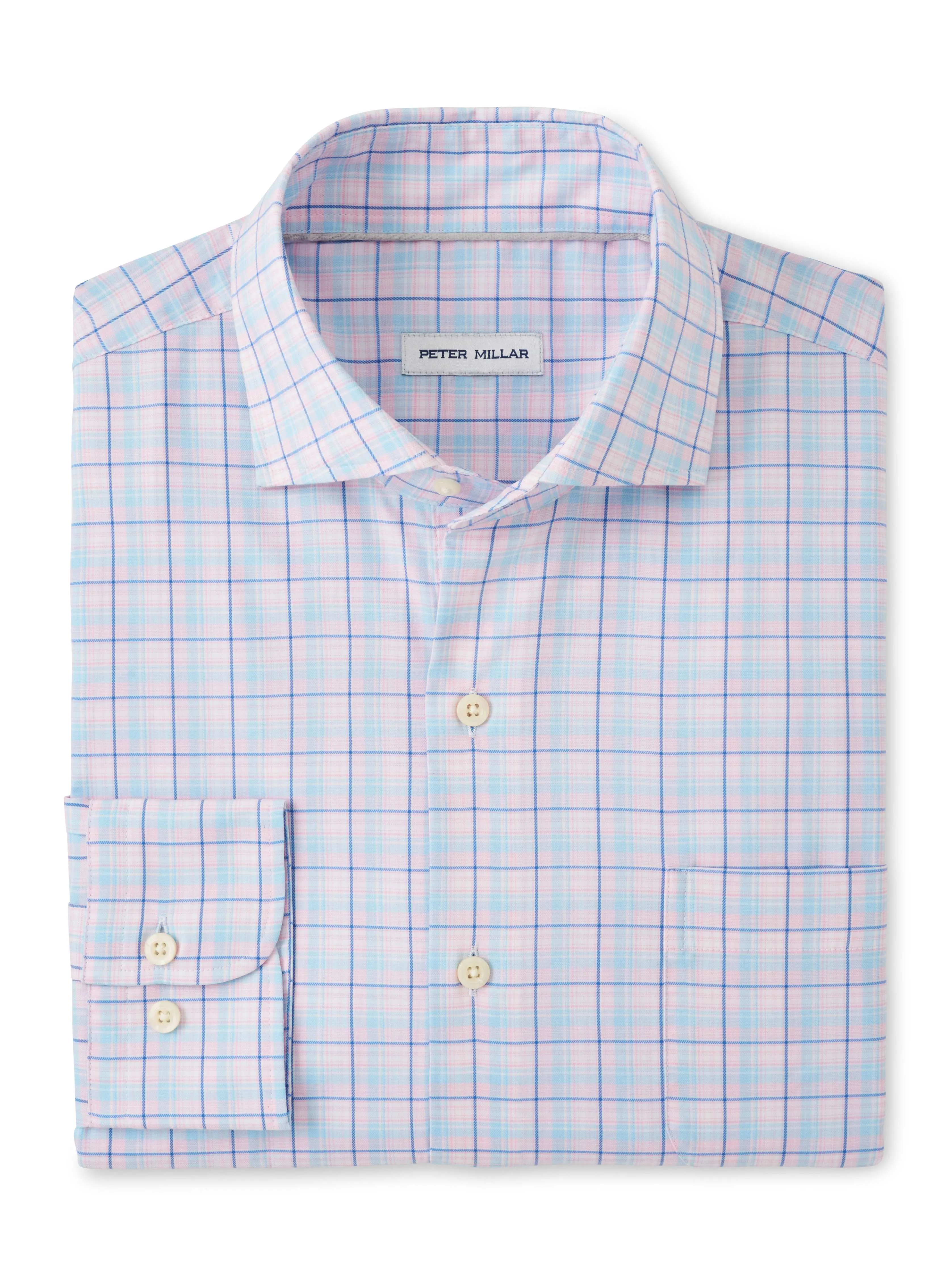 Chemise de sport légère Huron Crown en coton extensible Peter Millar pour hommes - Rose Palmer