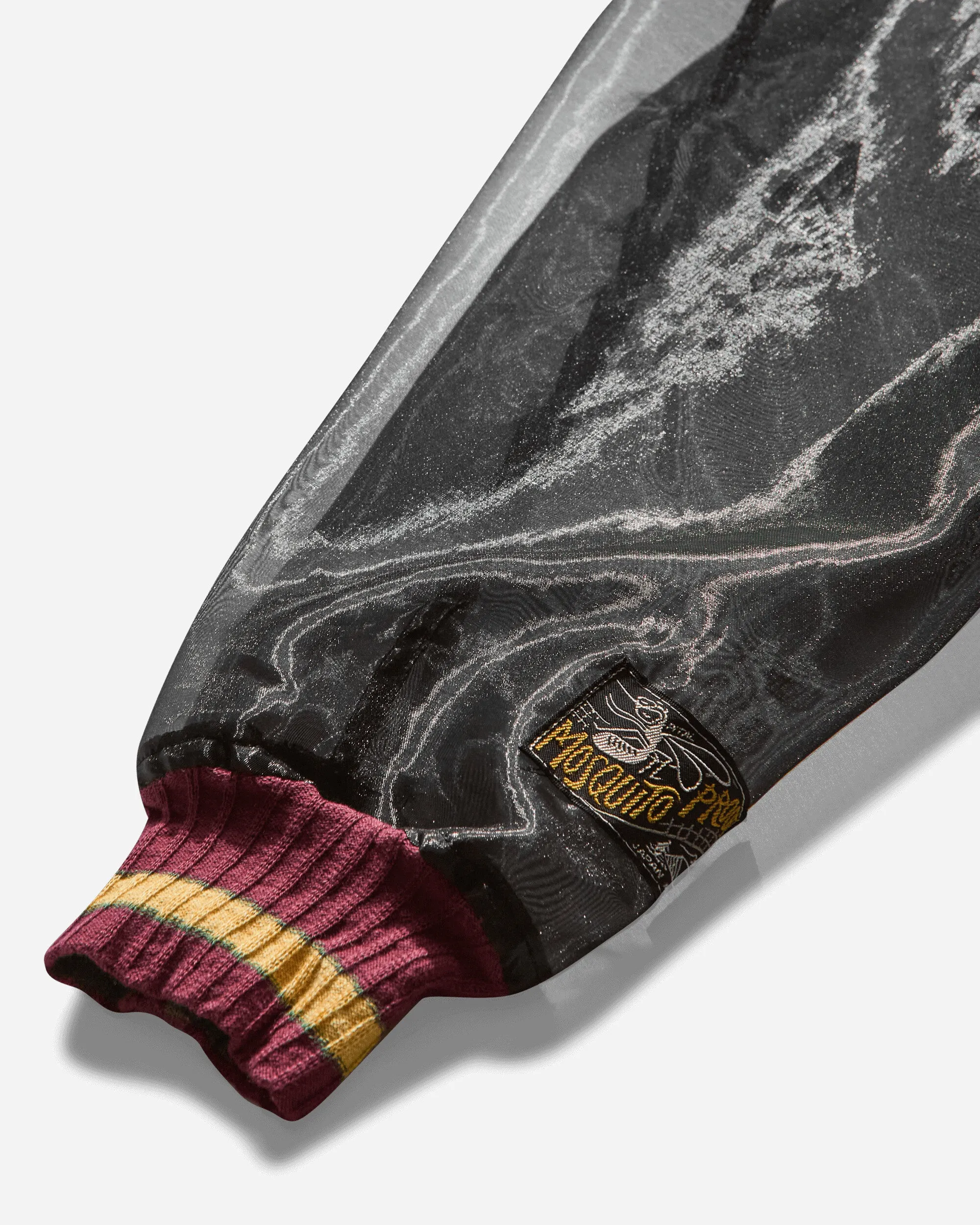 Veste souvenir en perles transparentes pour homme (Crâne de pluie) Noir