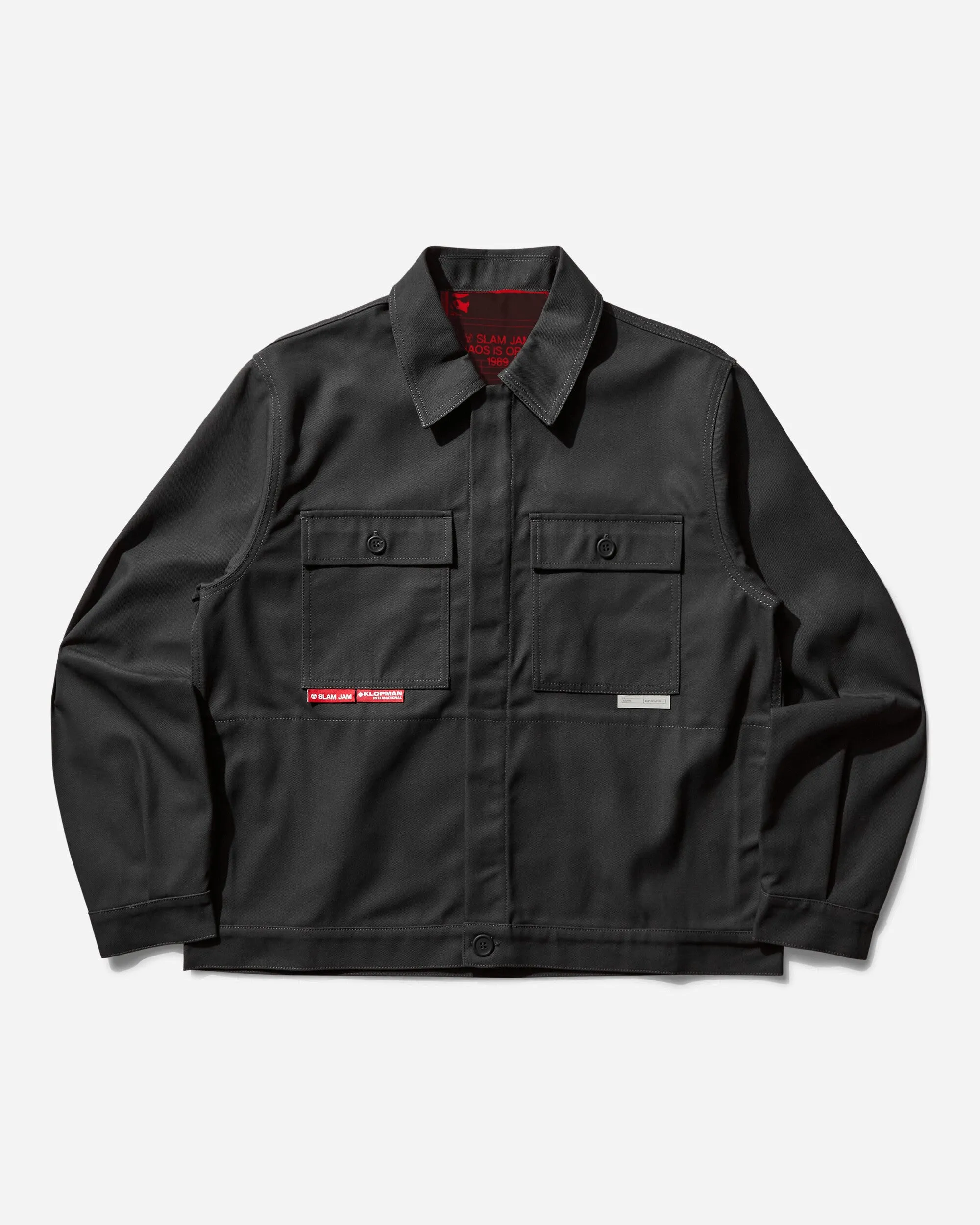 Veste courte répliquée CHAOS IS ORDER 40000 Slam Jam pour homme - Charbon