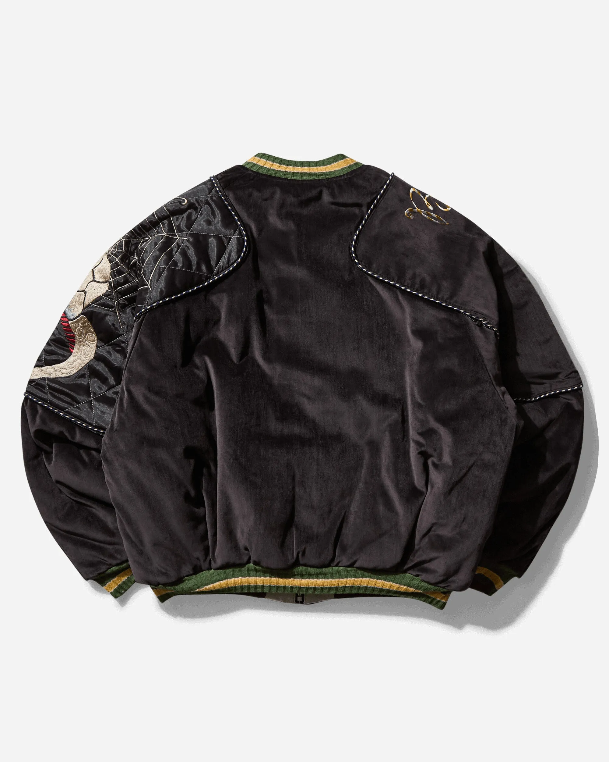 Veste bomber en velours côtelé pour homme (Rainskull & Snake) Noir