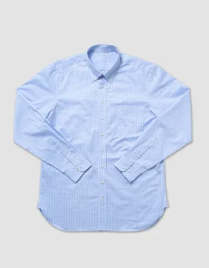 MINI GINGHAM SPORT SHIRT - LIGHT BLUE