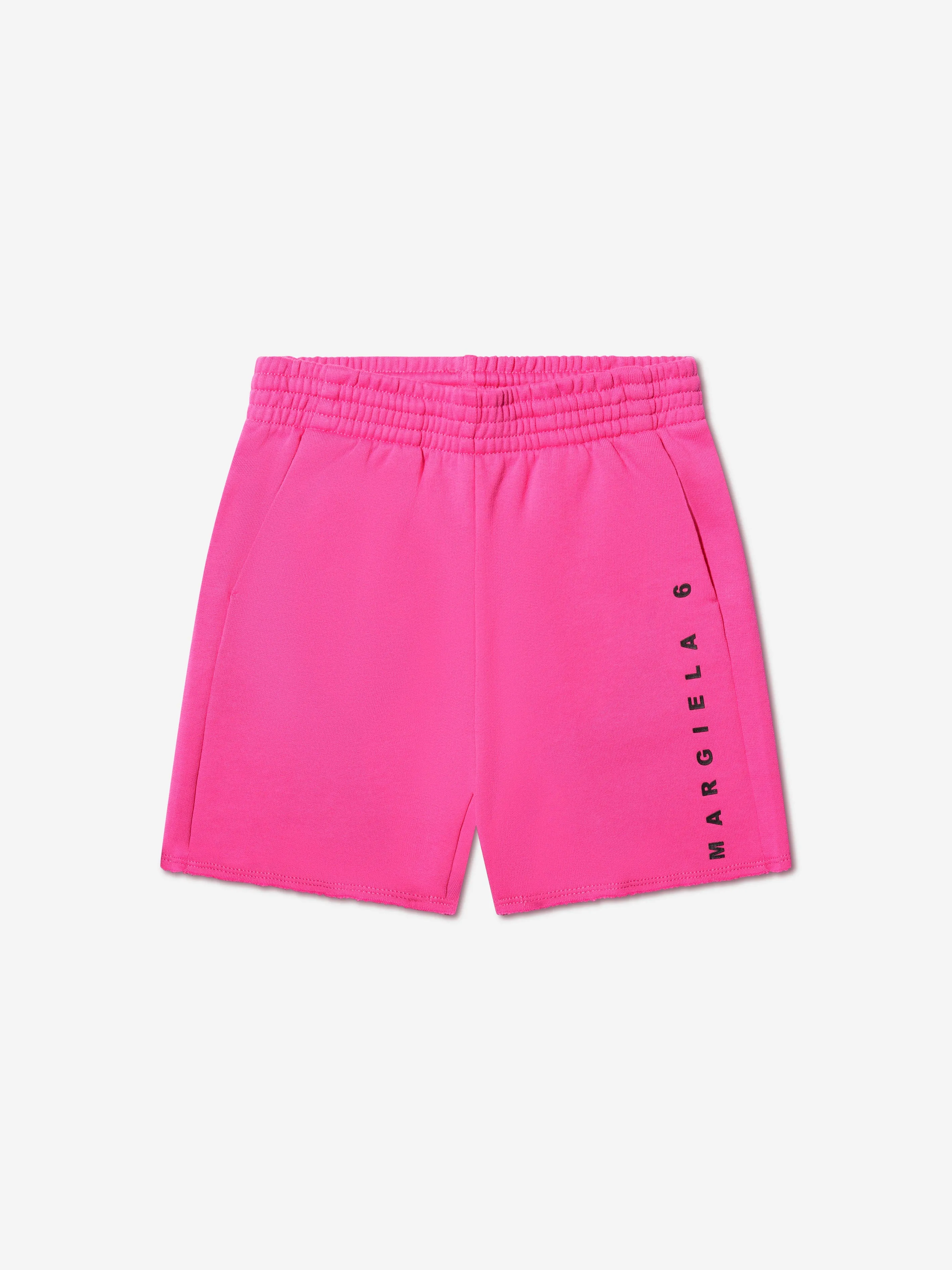 MM6 Maison Margiela Shorts Enfant à Logo Rose