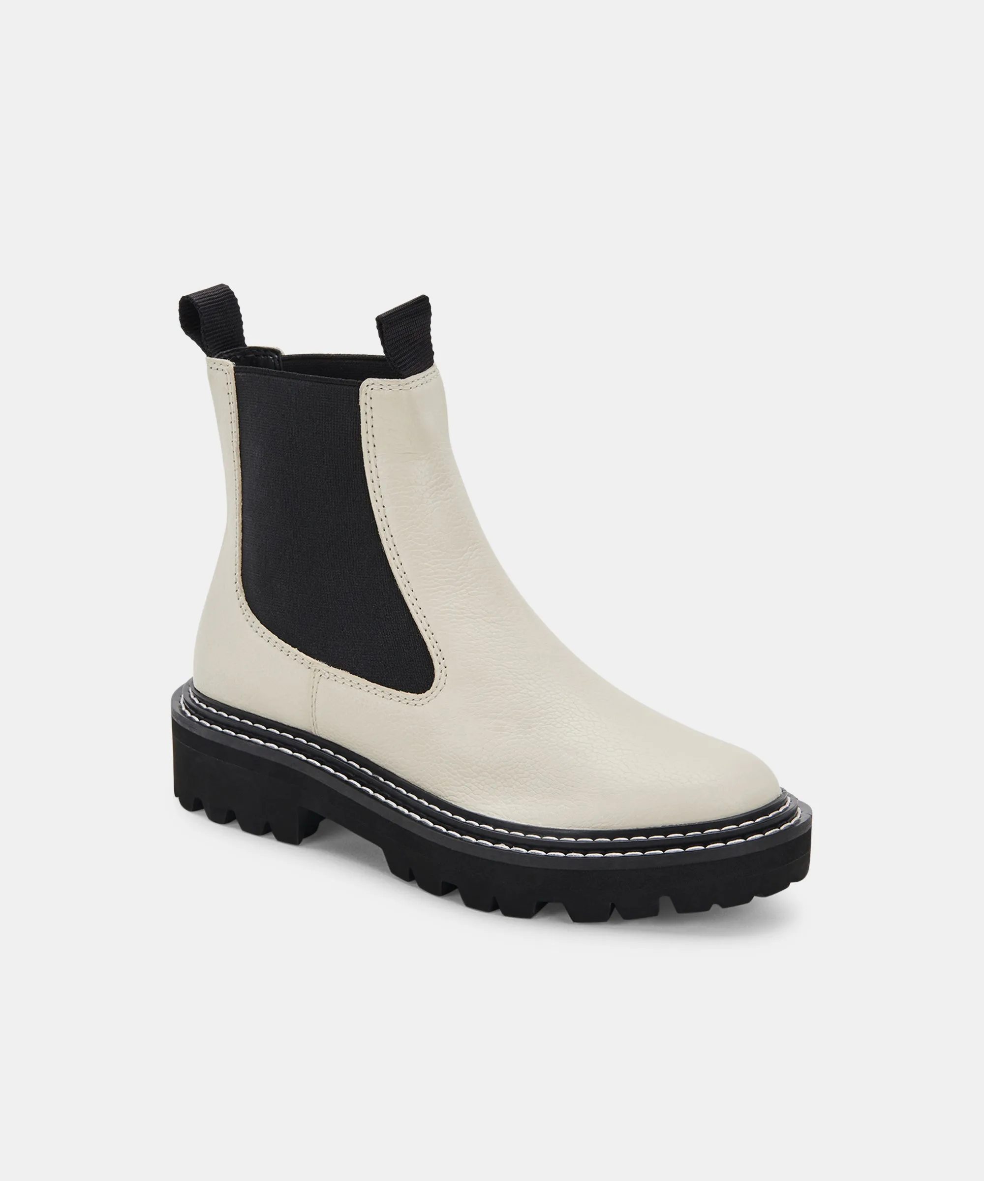 BOTTES MOANA EN CUIR IVOIRE