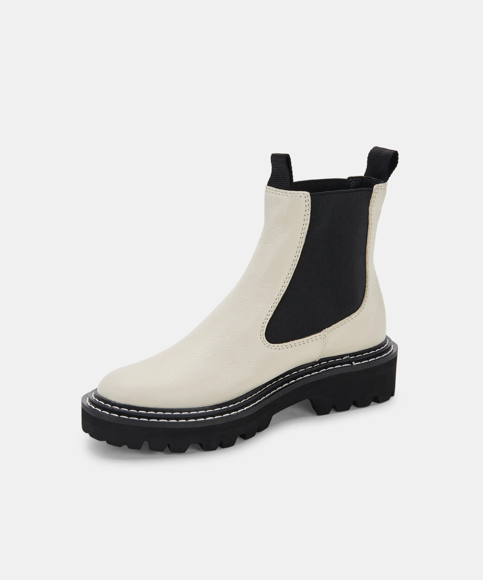 BOTTES MOANA EN CUIR IVOIRE