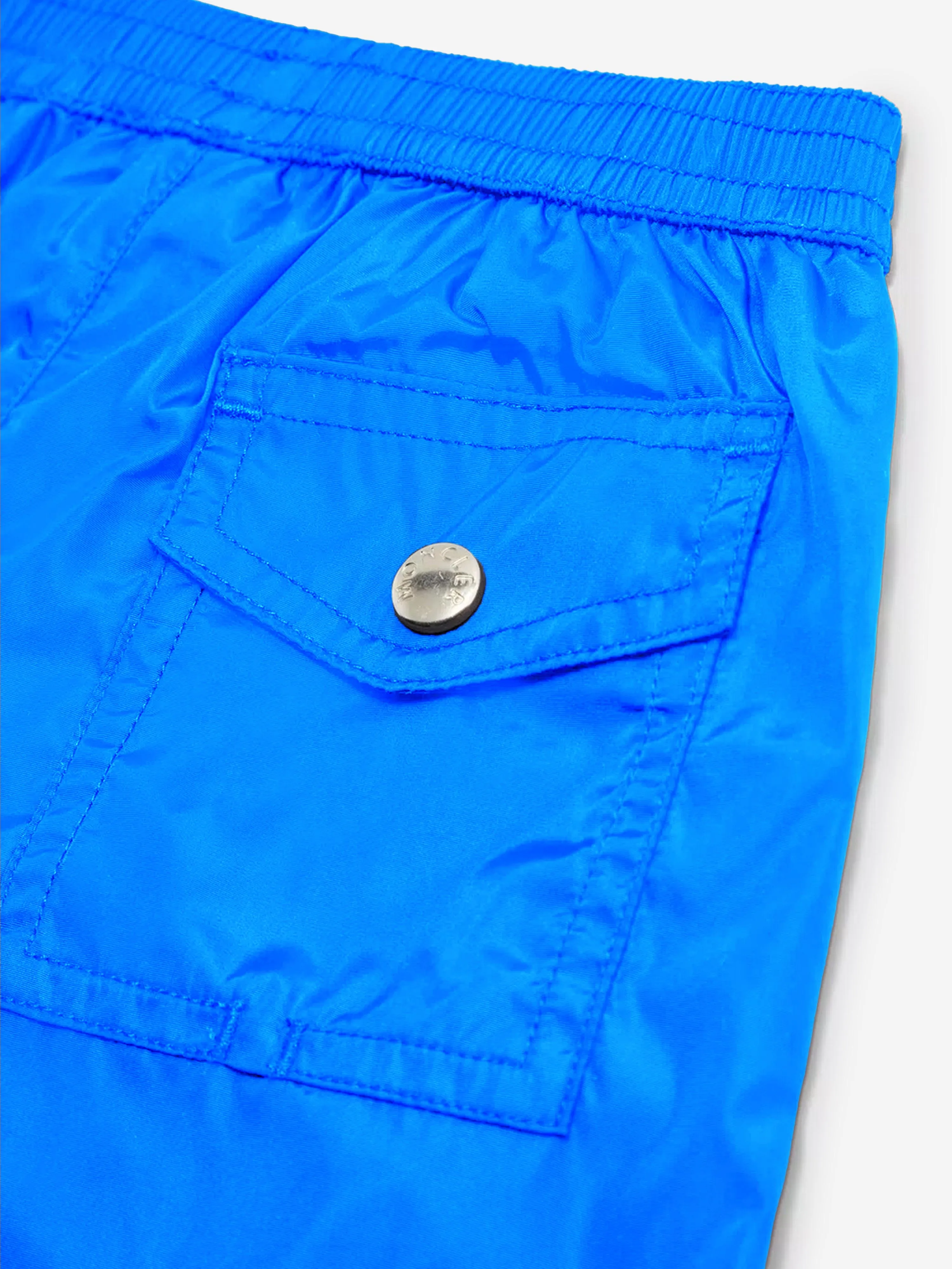 Moncler Enfant Short de Bain à Logo pour Garçons en Bleu