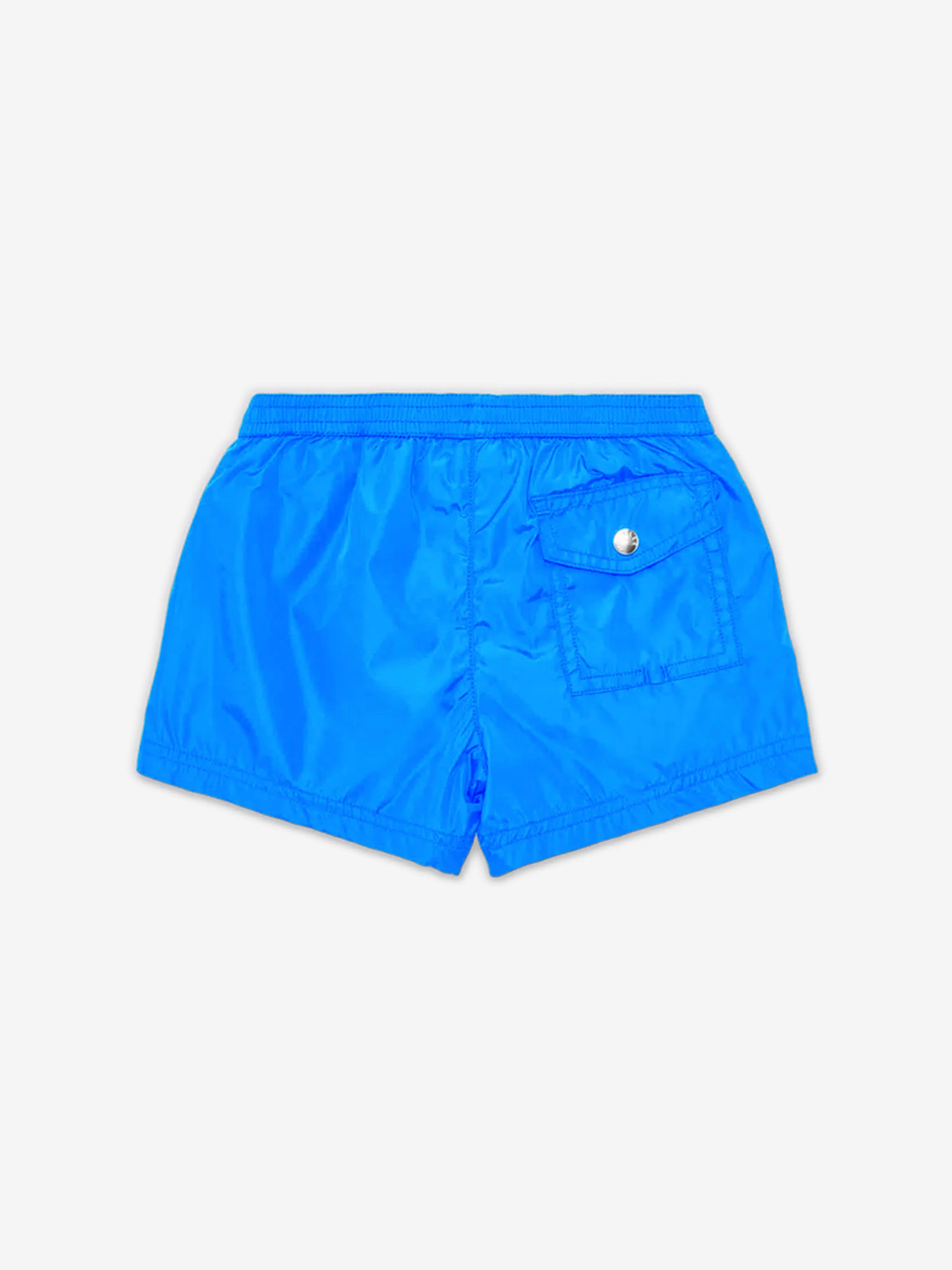 Moncler Enfant Short de Bain à Logo pour Garçons en Bleu