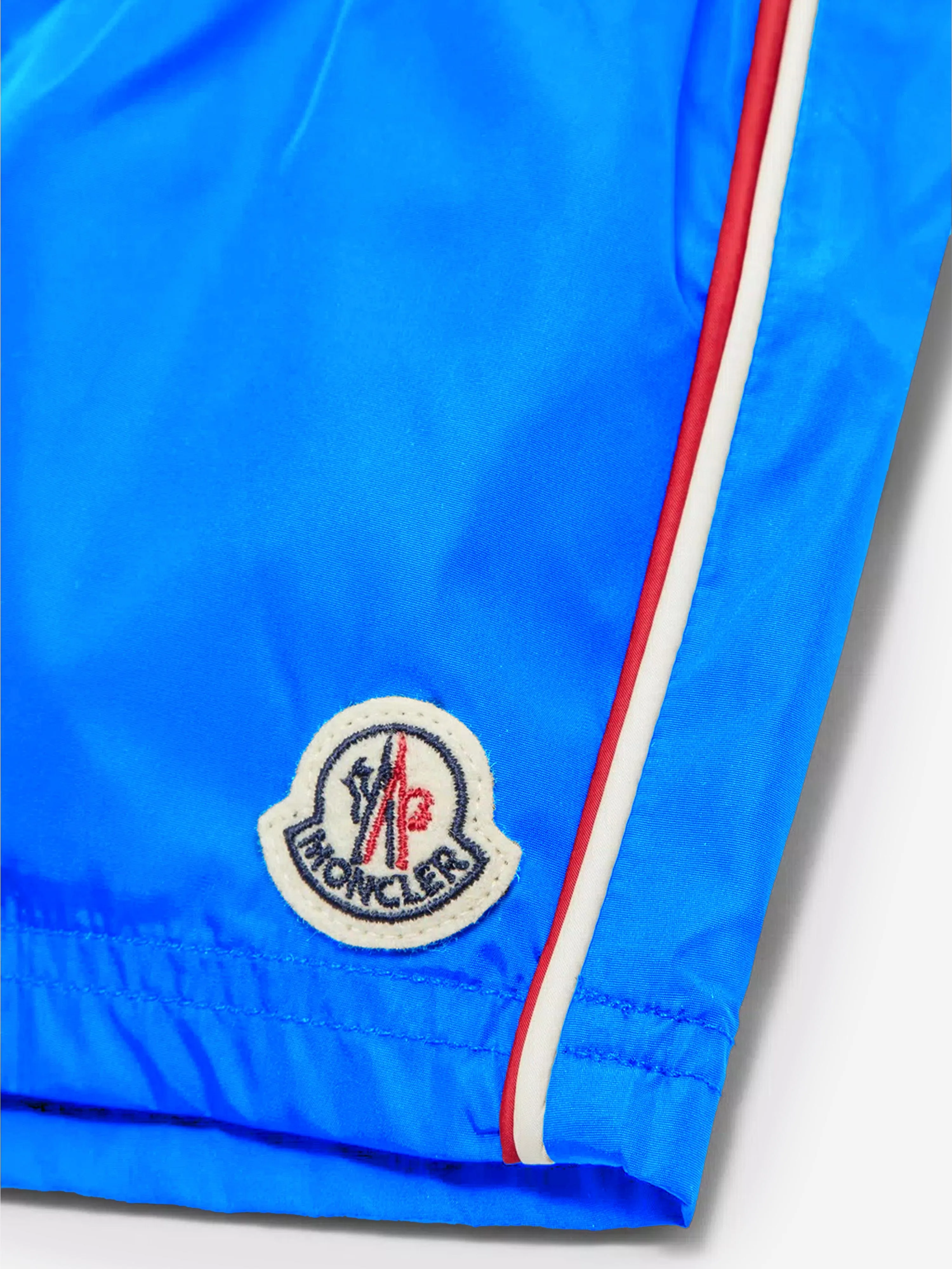 Moncler Enfant Short de Bain à Logo pour Garçons en Bleu