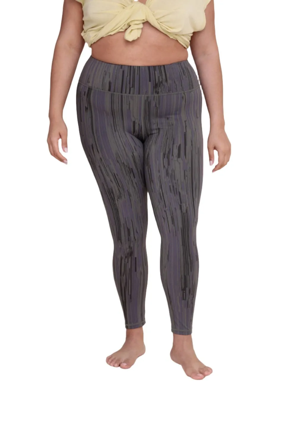 Mono B APH-A1119P Leggings taille haute à rayures minuit