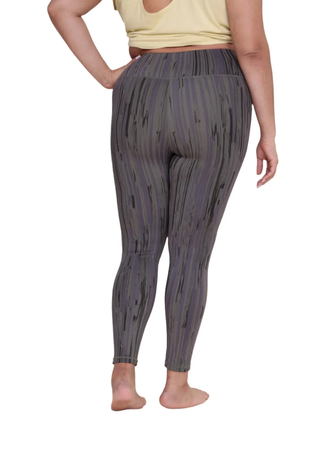 Mono B APH-A1119P Leggings taille haute à rayures minuit