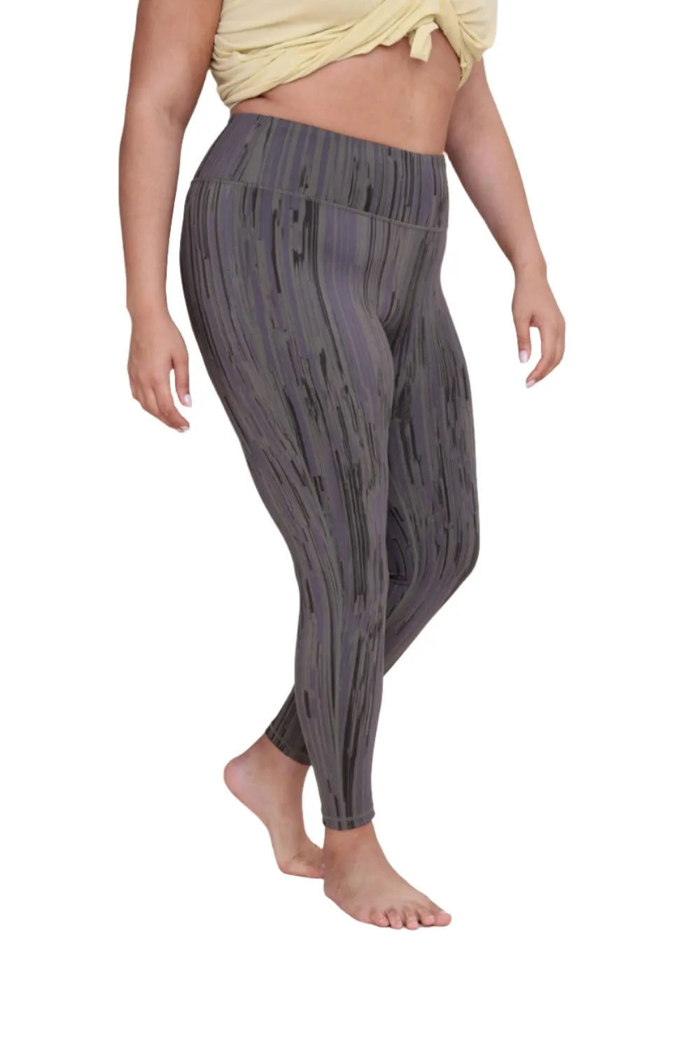 Mono B APH-A1119P Leggings taille haute à rayures minuit