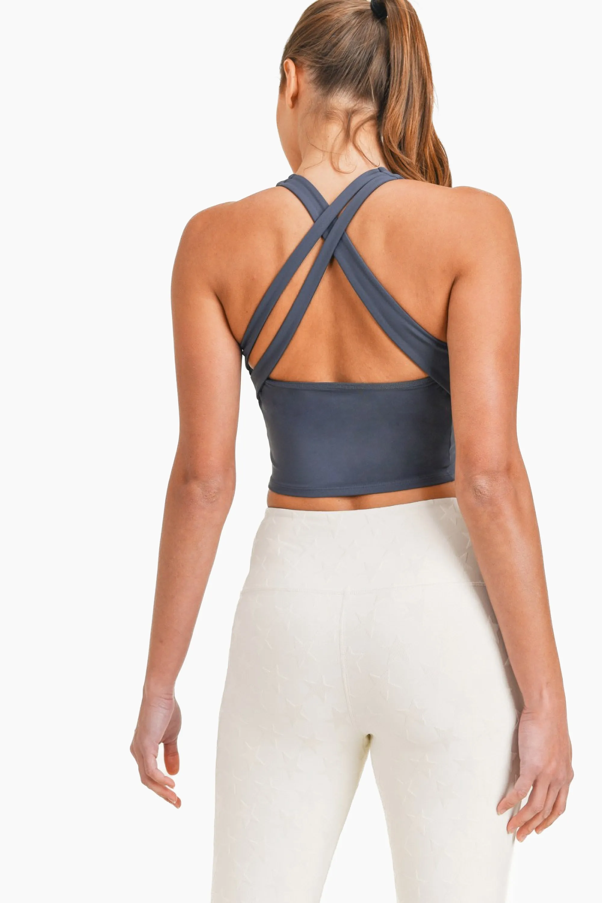Haut court croisé Mono B avec soutien-gorge de sport intégré AT3122