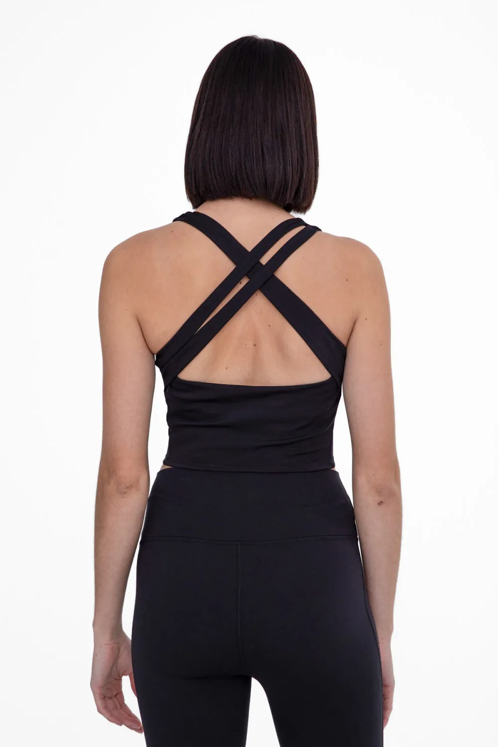 Haut court croisé Mono B avec soutien-gorge de sport intégré AT3122