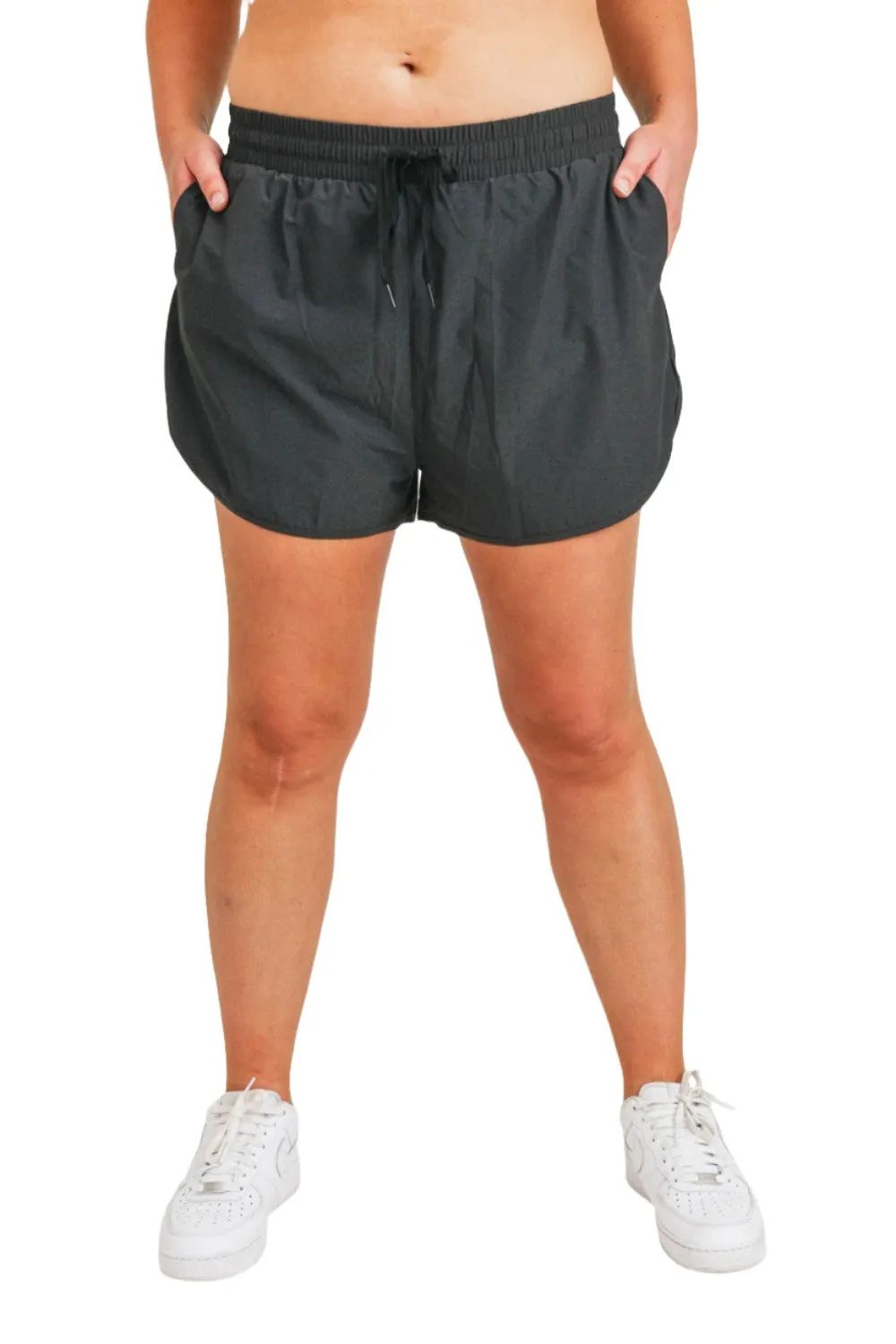 Shorty Double Dauphin à Taille Haute Mono B APH2982