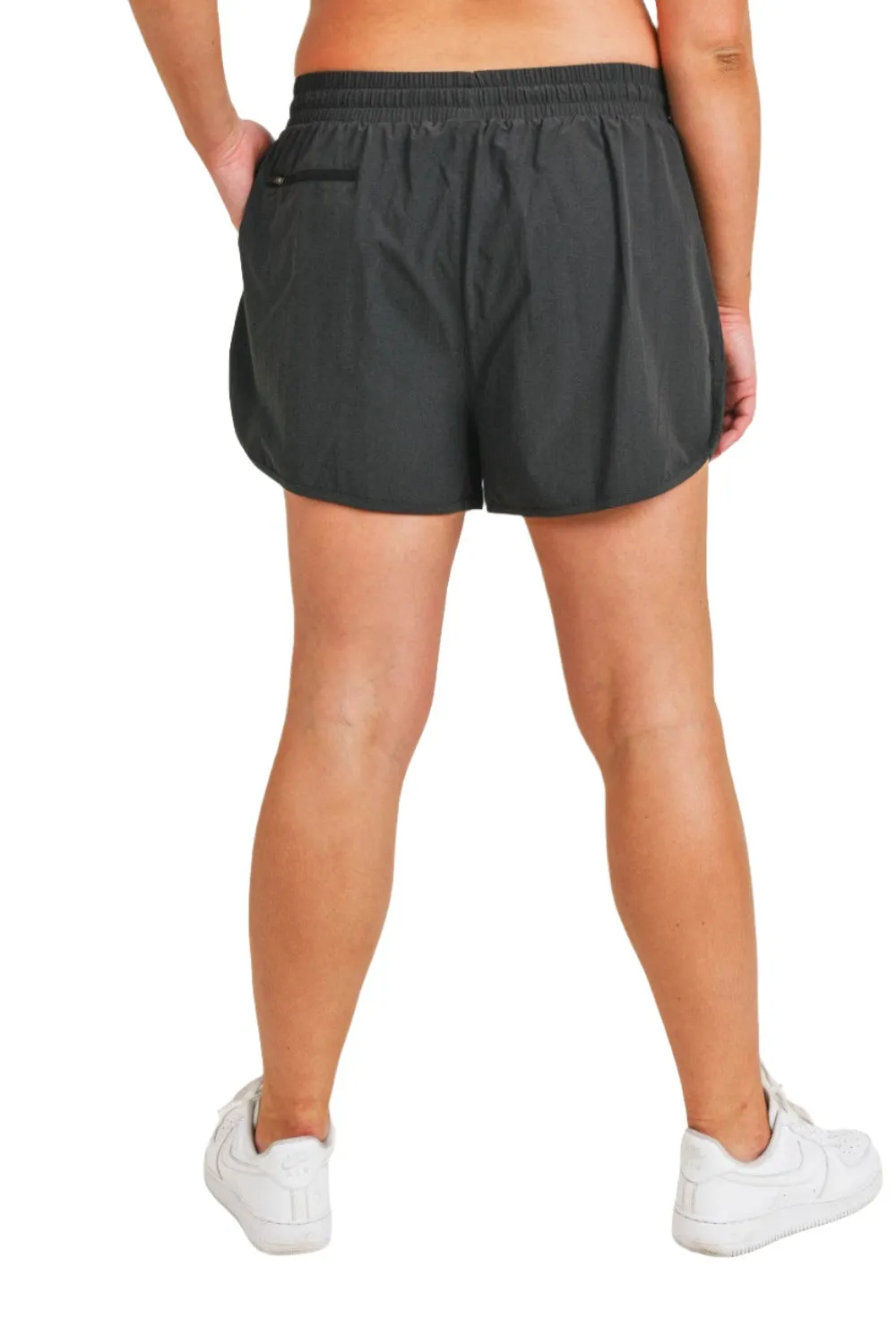 Shorty Double Dauphin à Taille Haute Mono B APH2982