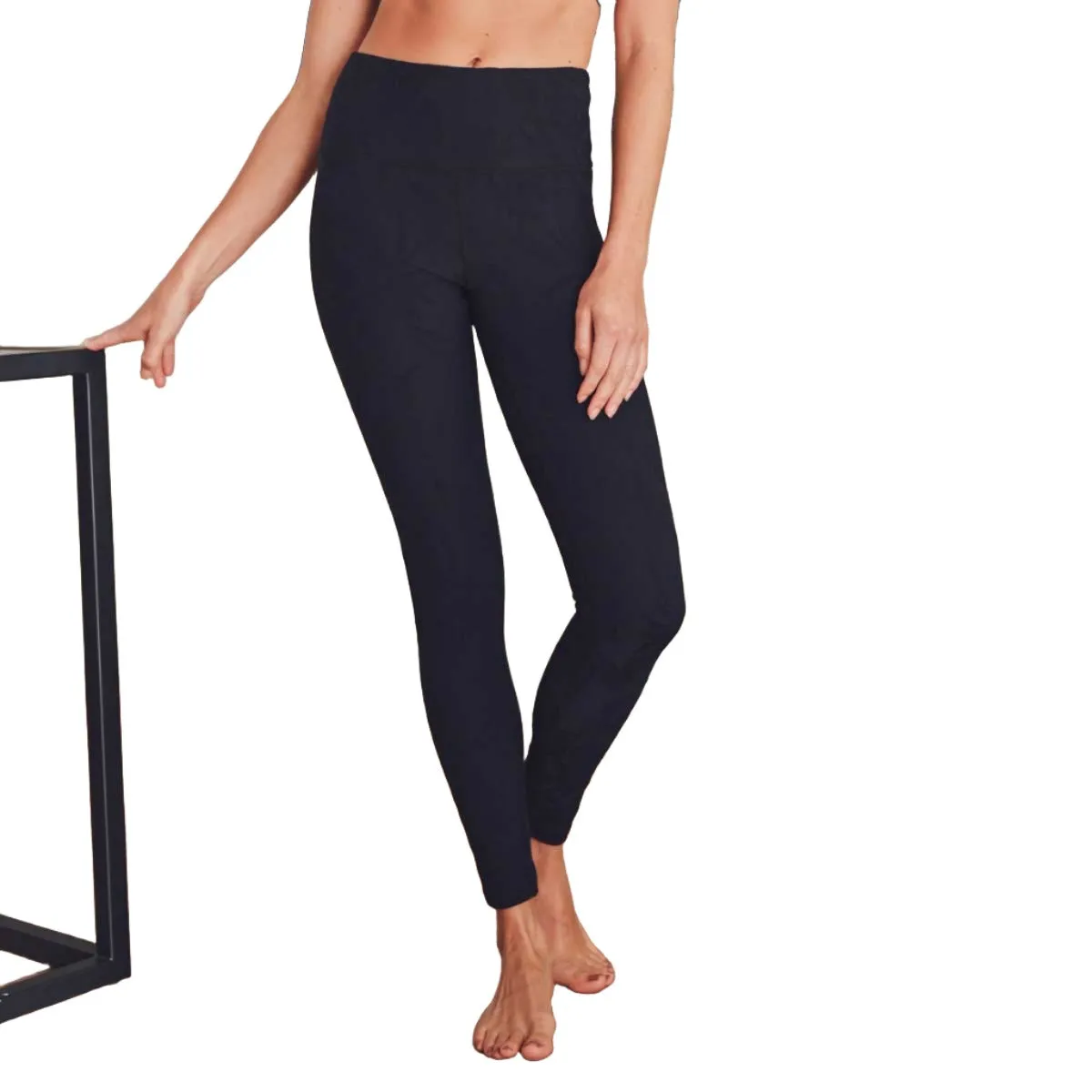Legging taille haute à motifs floraux Jacquard Mono B APH8073