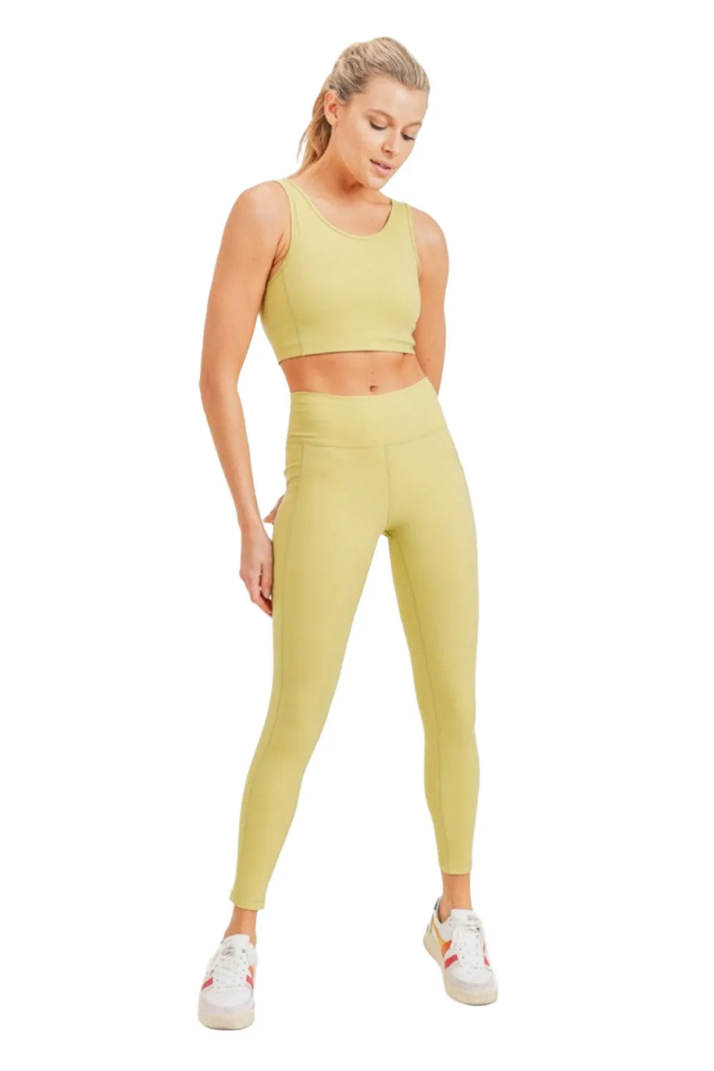 Mono B Collants Essentiels Haute Taille Dos Cœur en Mélange Lycra APH2757